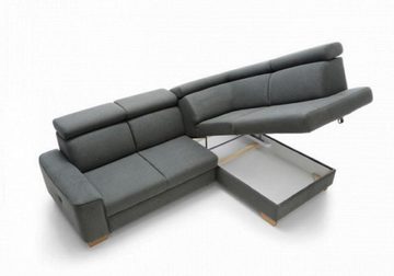 JVmoebel Ecksofa Modern Ecksofa L Form Couch Sofa Grau Polstersofa Sitz, 2 Teile, mit Relaxfunktion, Made in Europe