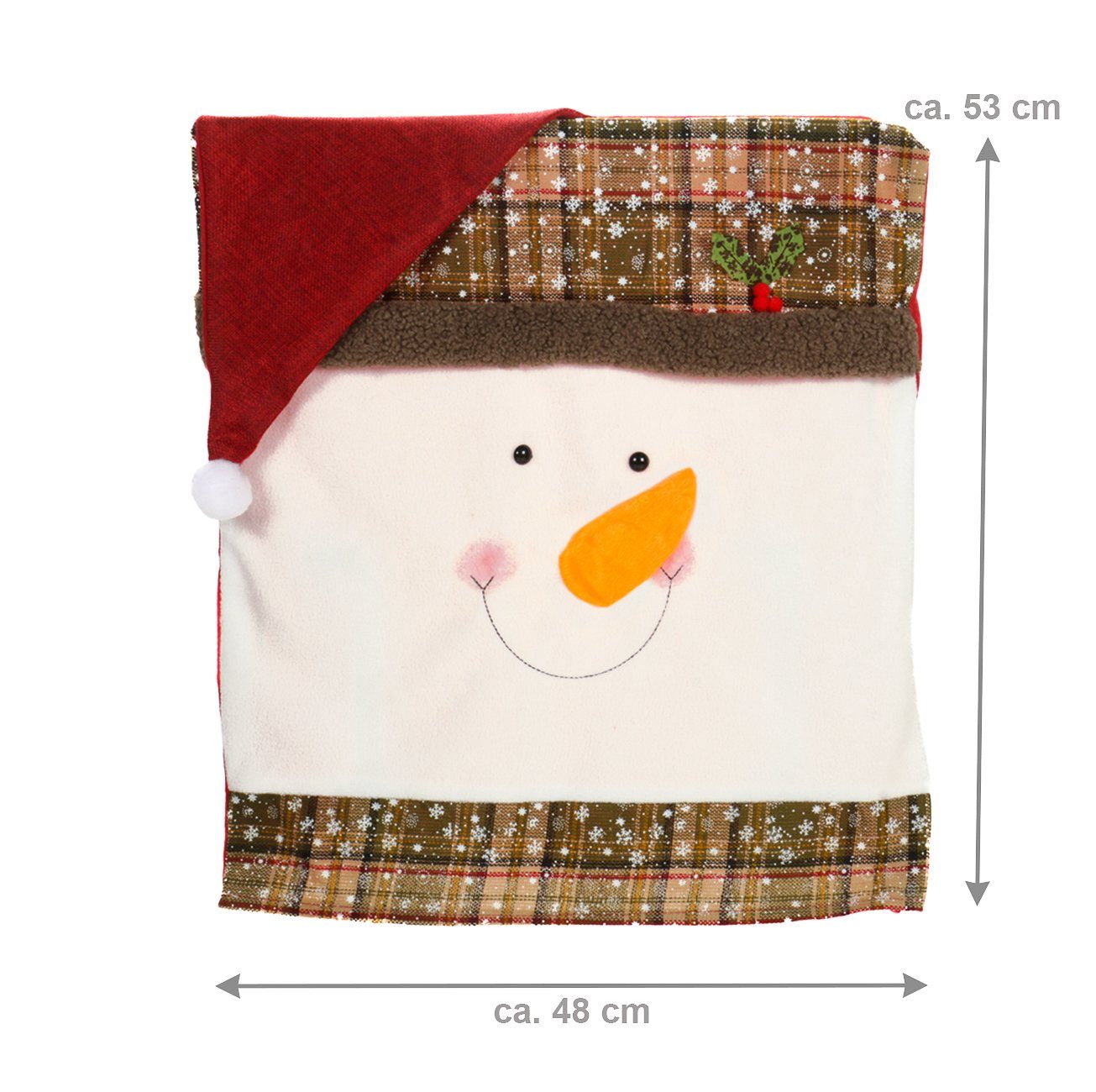 Bubble-Store Stuhlhusse Weihnachtssitzbezug, weihnachtliche Stuhlhusse, weihnachtliche Stuhlhussen, Schneemann Stuhlbezug, Hussen