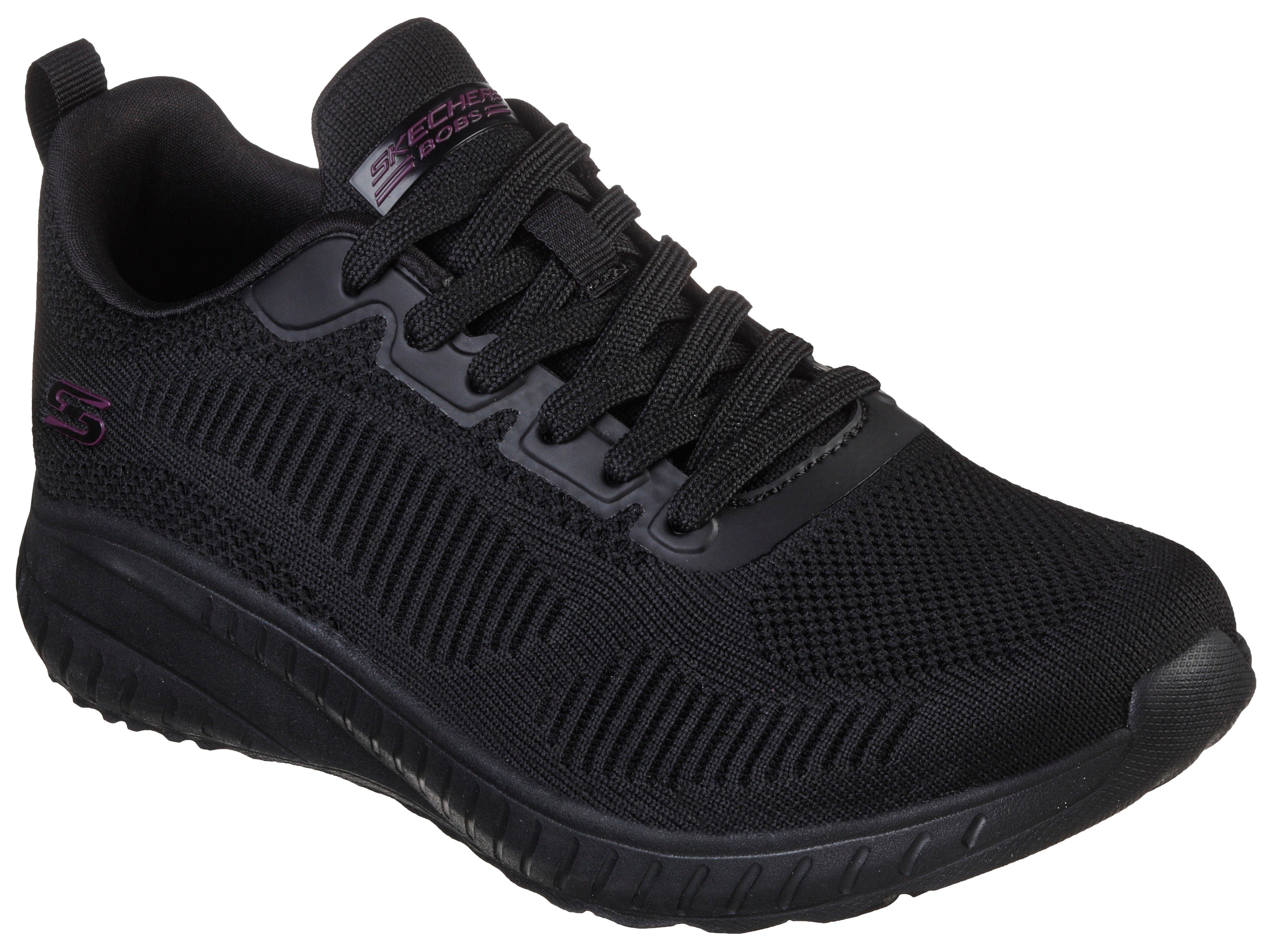 Skechers BOBS SQUAD CHAOS - FACE OFF Sneaker, Maschinenwäsche, G-Weite, Freizeitschuh, Halbschuh, Schnürschuh