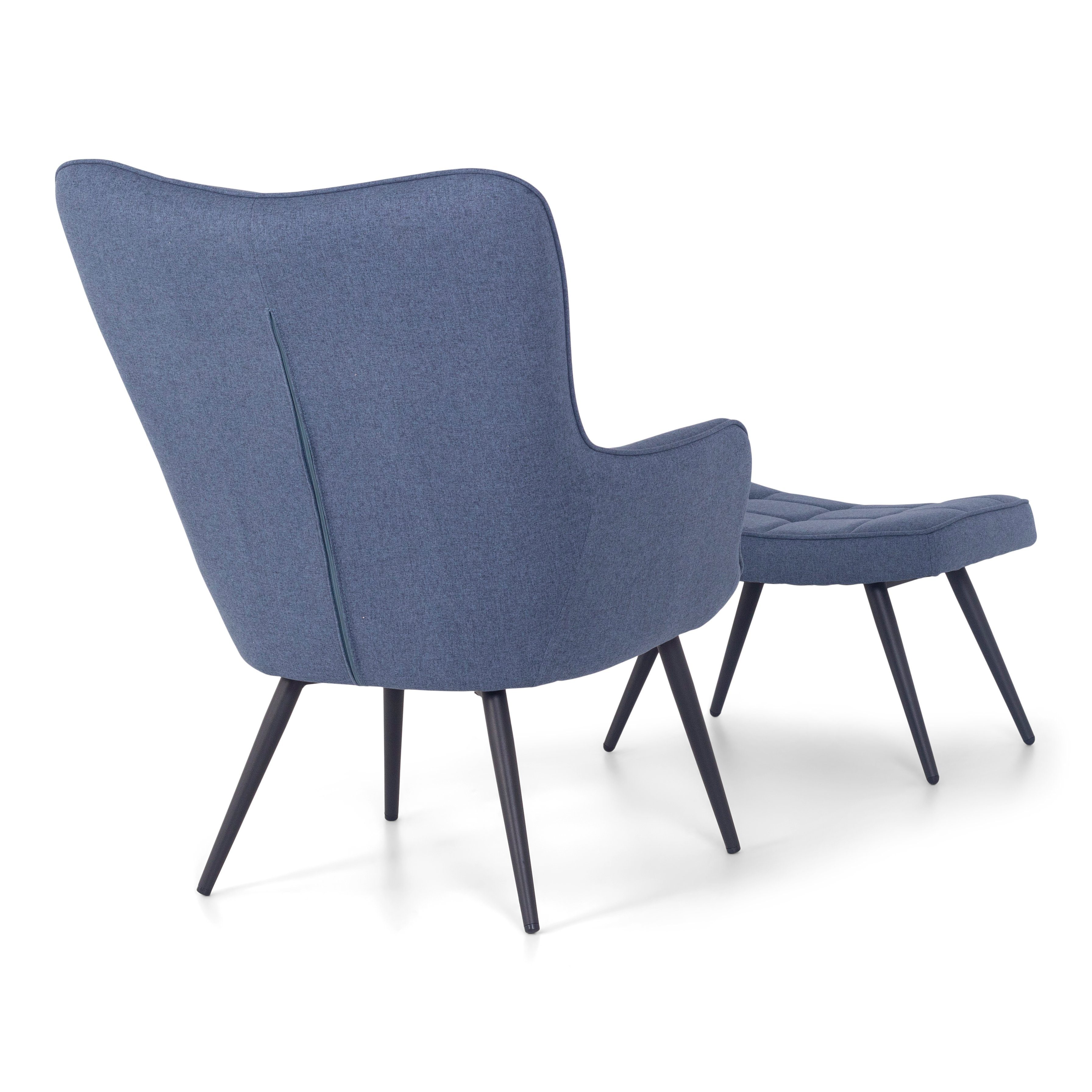 Ulla, Webstoff Blau, Homexperts Loungesessel B80xH97xT72cm