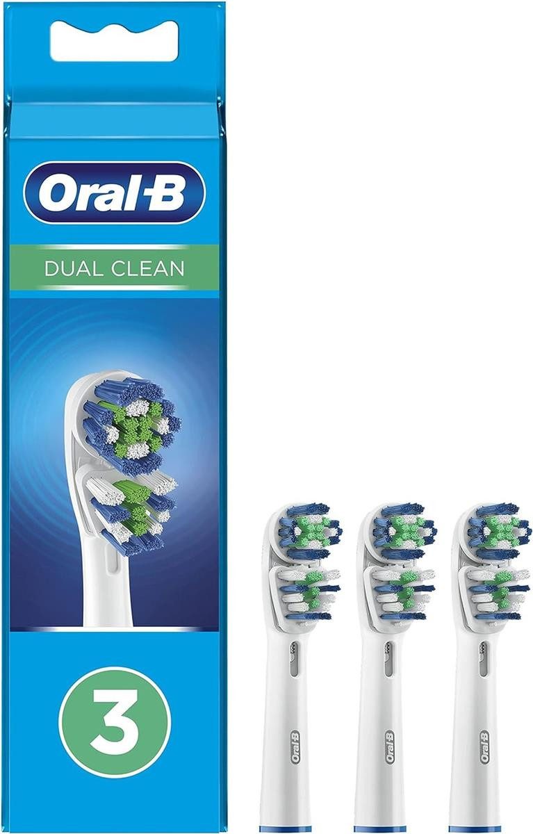 Procter & Gamble Aufsteckbürsten Oral-B Aufsteckbürsten Dual Clean EB 417X3 Zahnbürstengriffe, 3 Stück