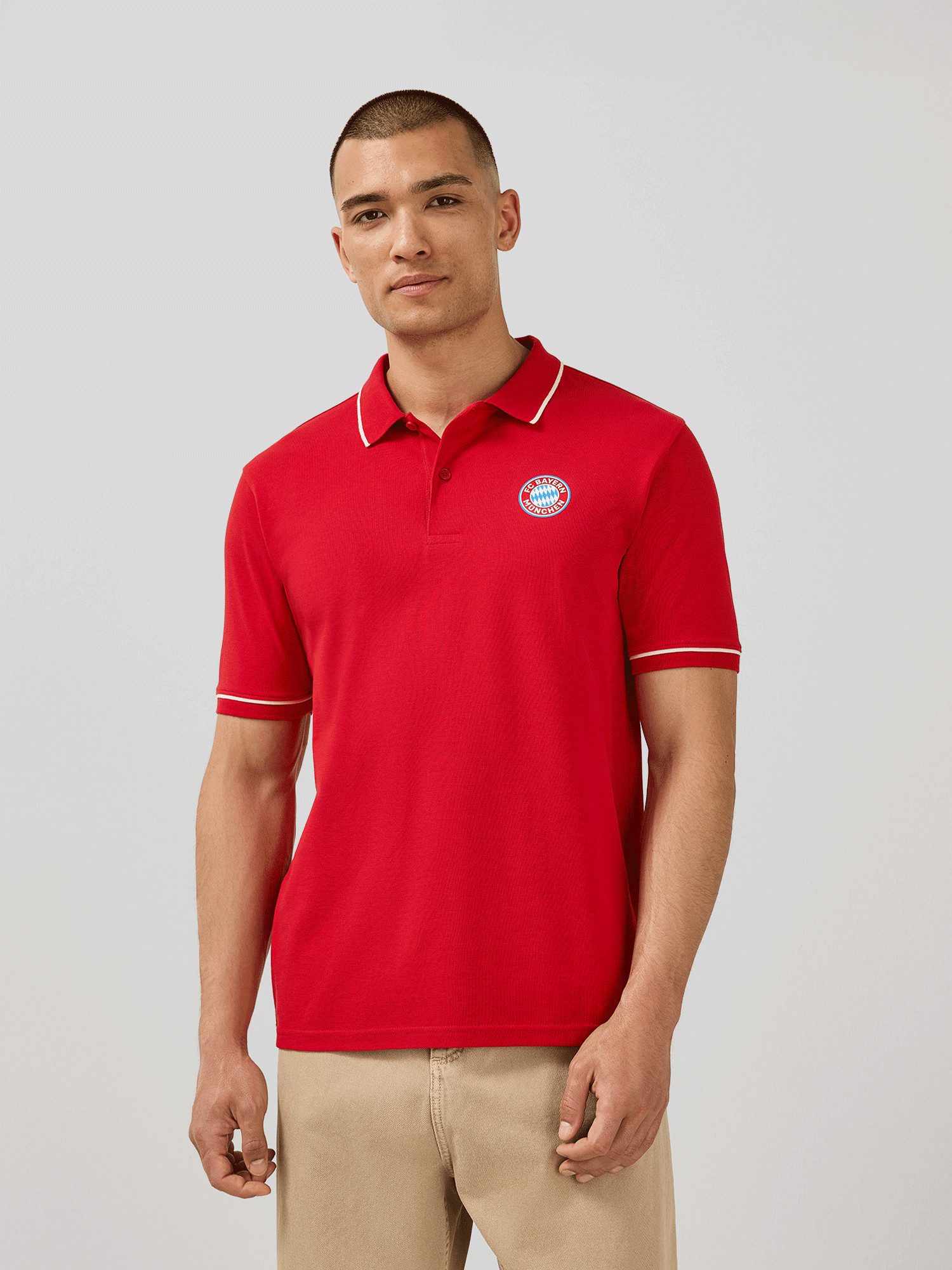 FC Bayern München Poloshirt FC Bayern München, Poloshirt Essentials, Herren, Rot