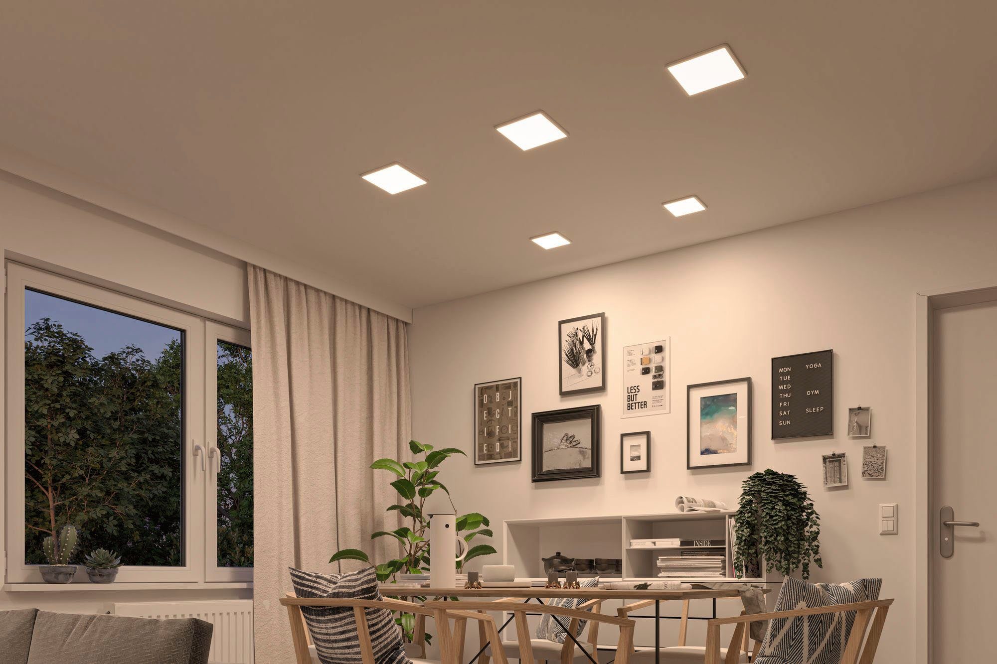 Paulmann LED Einbauleuchte Areo, Warmweiß, LED-Modul, WarmDim-Stepschaltung LED Memoryfunktion, integriert, fest