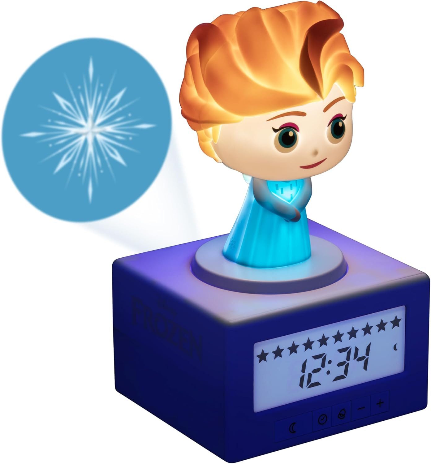 Paladone Kinderwecker Elsa Frozen Disney Schlaftrainingswecker mit Nachtlicht mit lichtbasierter Schlafanzeige – Bild 4 von 5