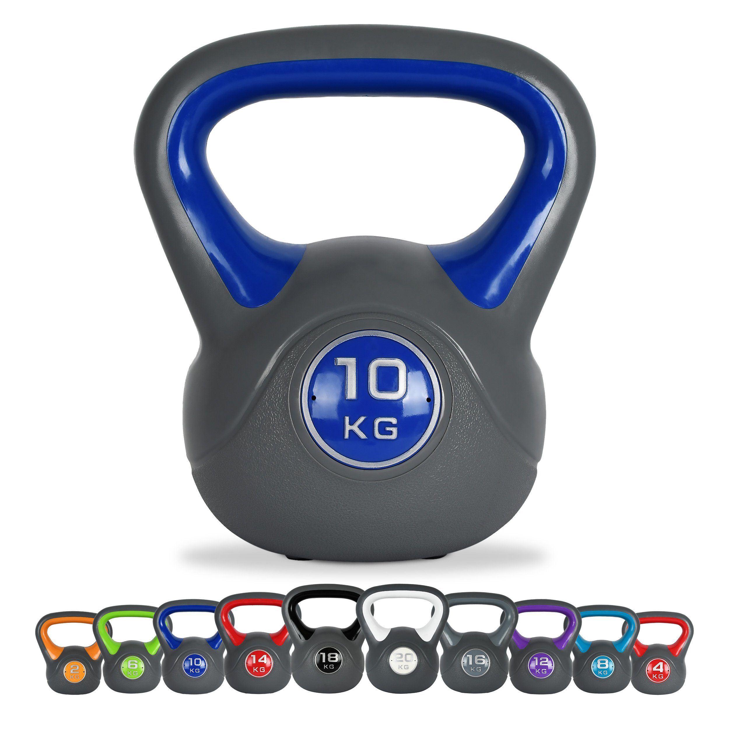 Kettlebell Kunststoff Kettlebell - Kg 10 Dunkelblau MSports®