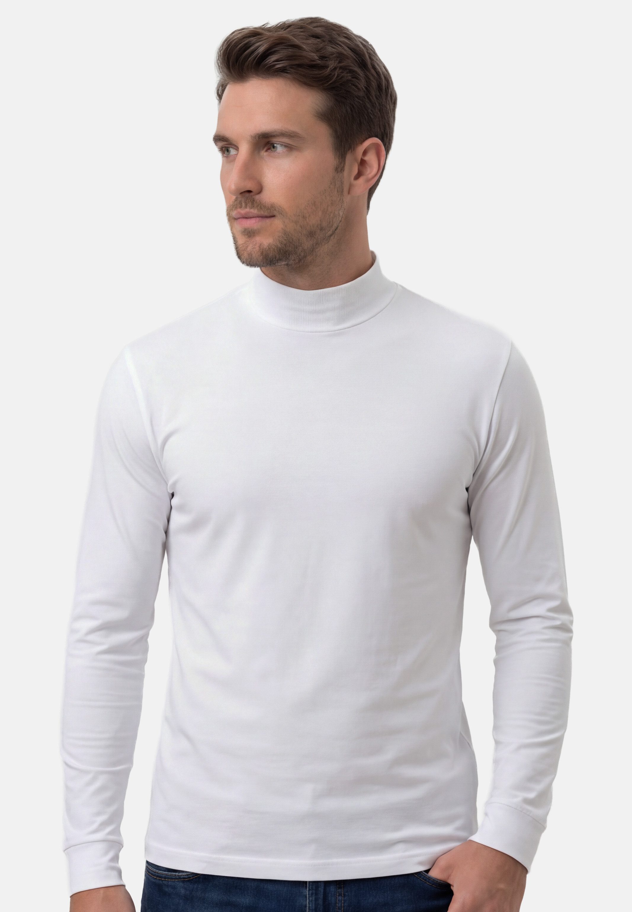 RAGMAN Langarmshirt 3er Pack Basic (Spar-Set, 3-tlg) Langarmshirt - Baumwolle - Atmungsaktiv