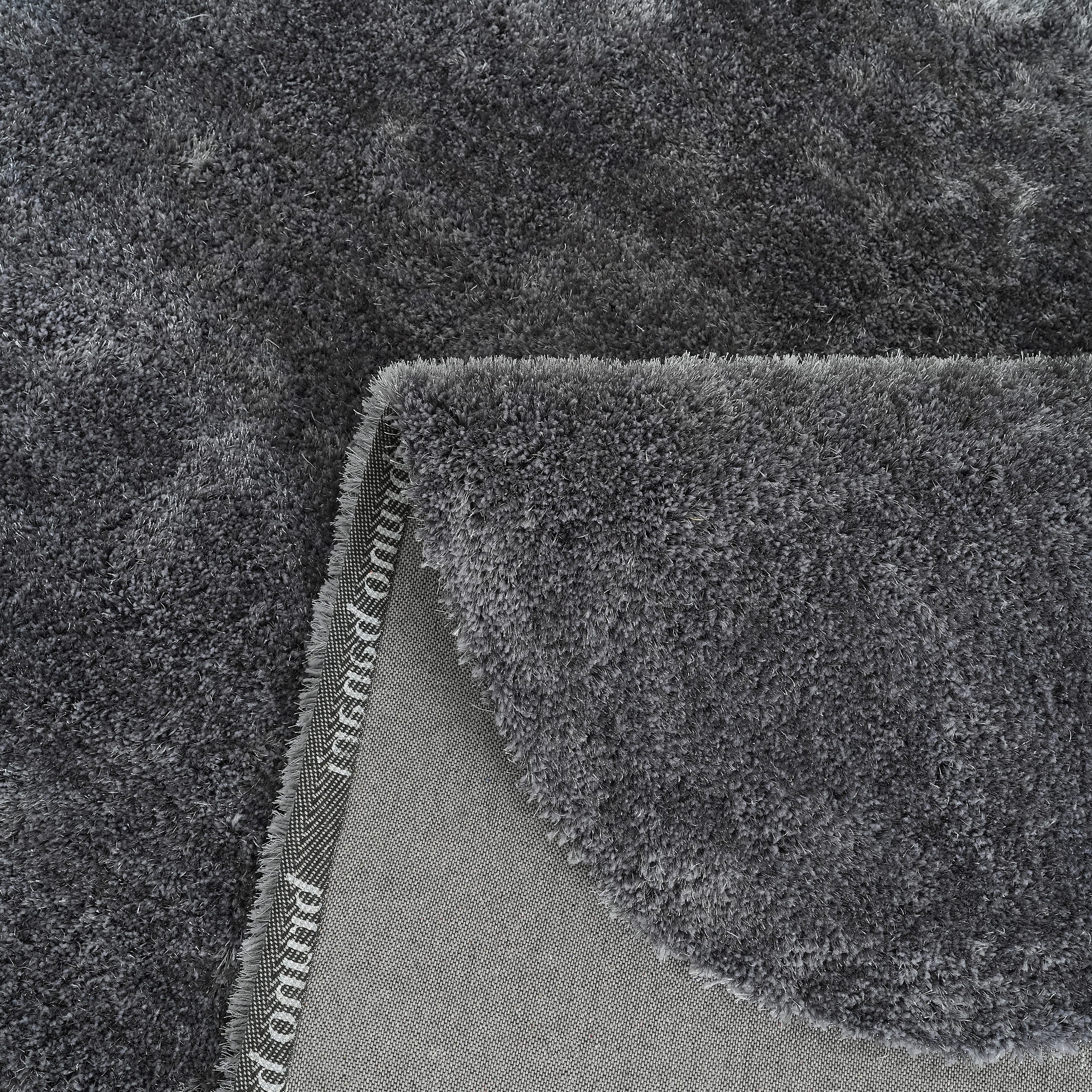 Bruno Banani Hochflor-Bettumrandung Dana Teppich, Kundenliebling, Höhe 30 mm, (3-tlg), unifarben, Mikrofaser, pflegeleicht, Bettvorleger, Schlafzimmer