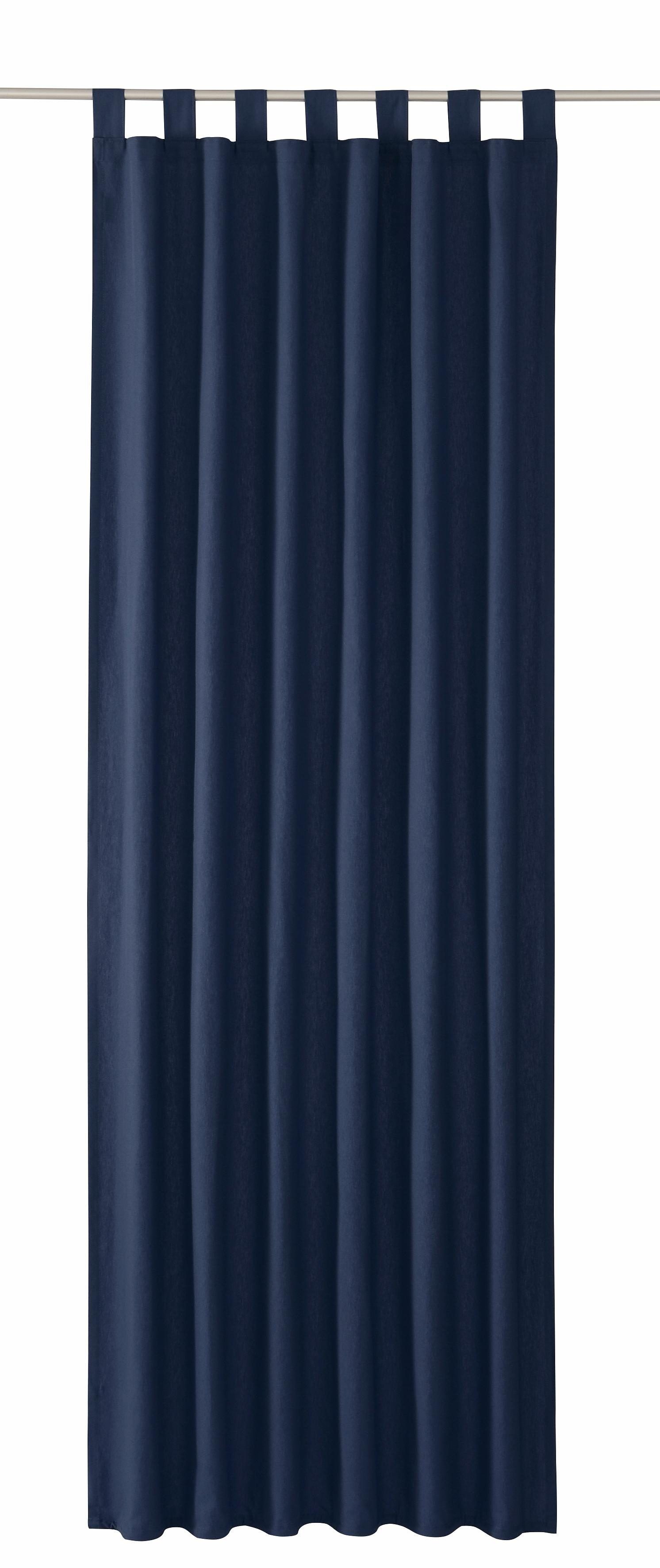 Vorhang DOVE, TOM TAILOR (1 blickdicht, HOME, St), dunkelblau Schlaufen Wirkware