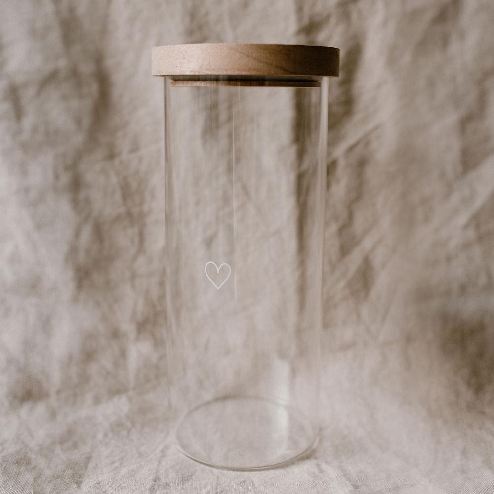 Eulenschnitt Vorratsdose Vorratsglas Herz (25x11cm)