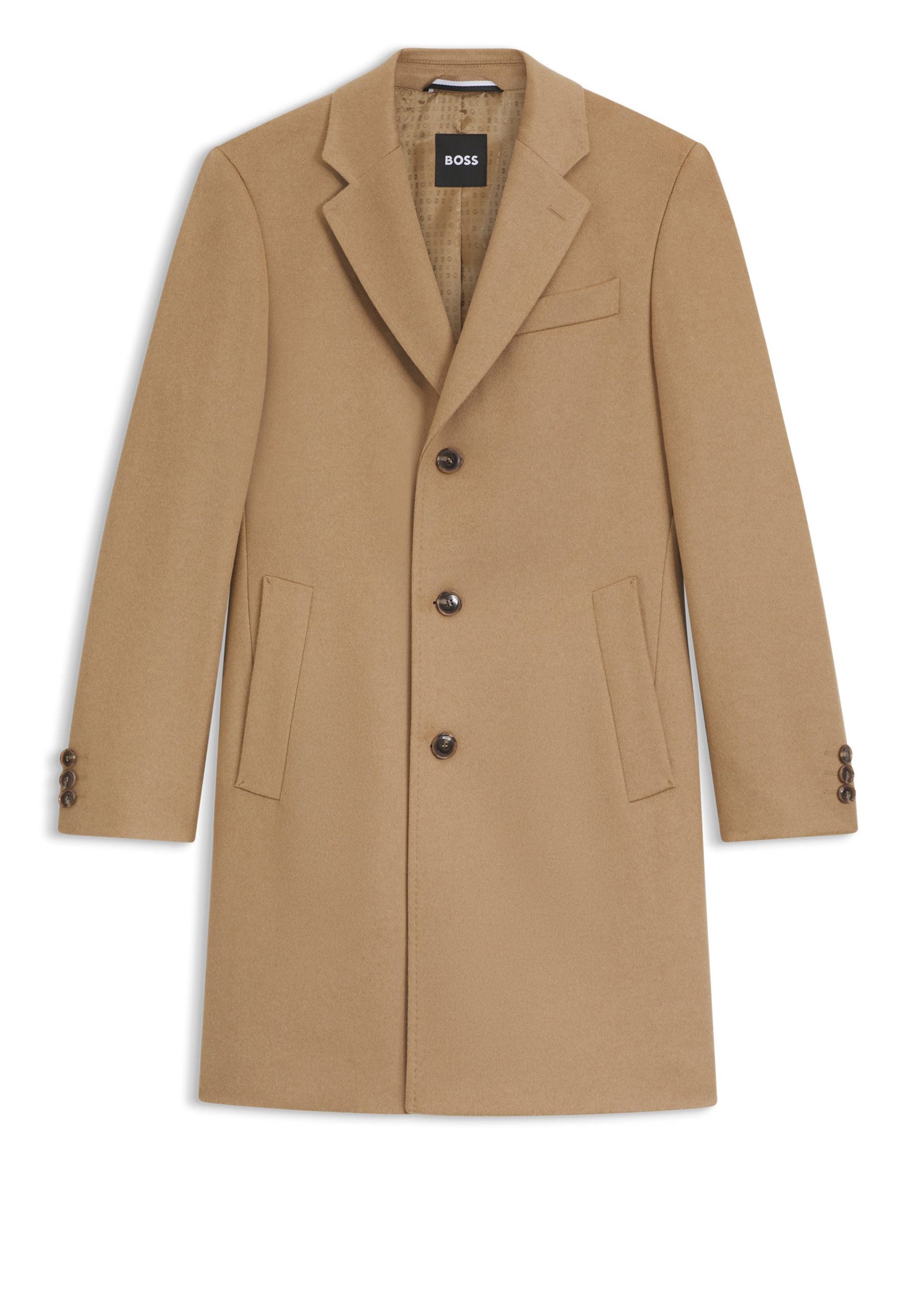 BOSS Kurzmantel aus Woll-Mix mit Kaschmir (1-tlg)