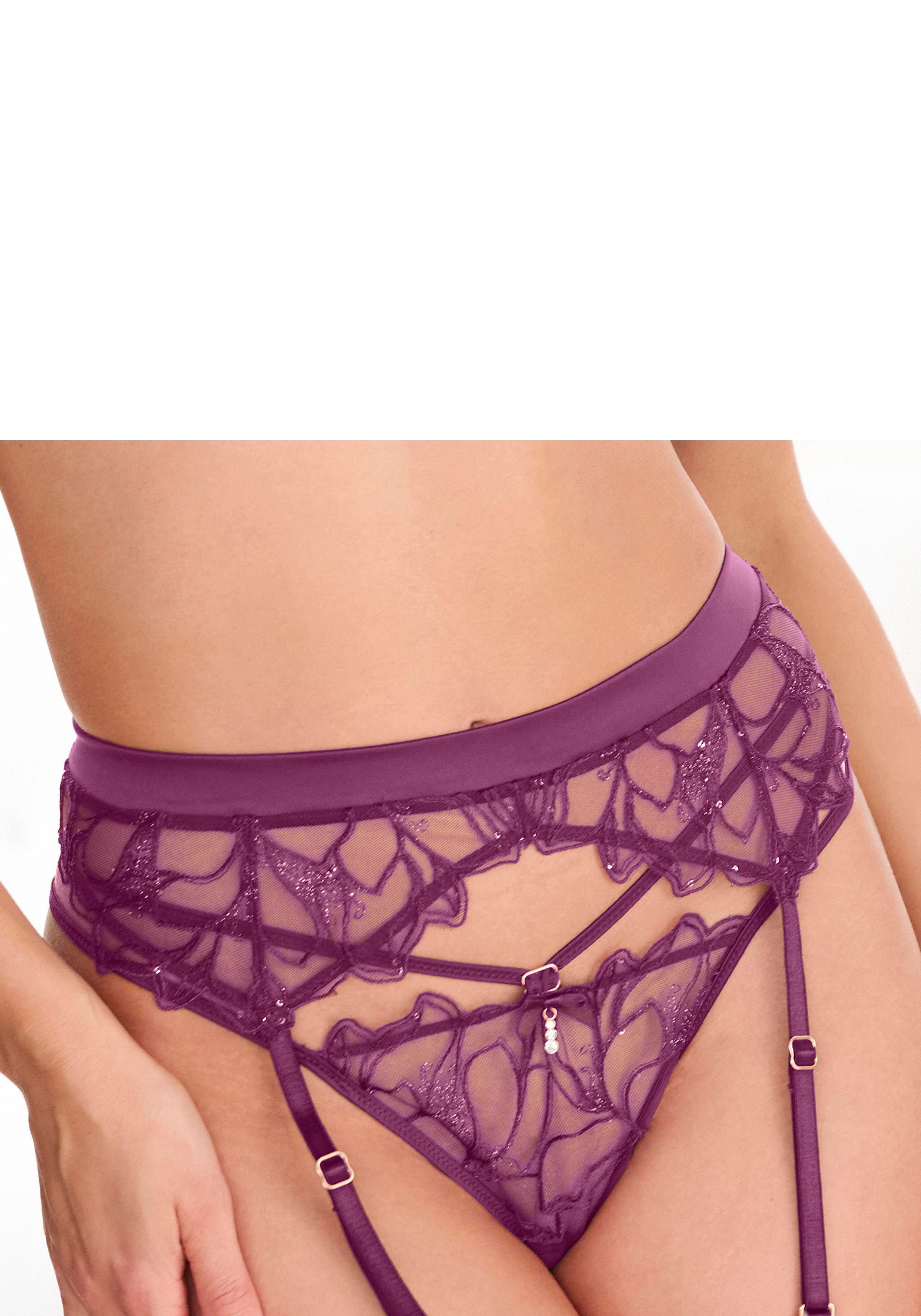 LASCANA Ремінь для панчох, aus leicht transparenter Spitze mit hübschen Glitzerdetails