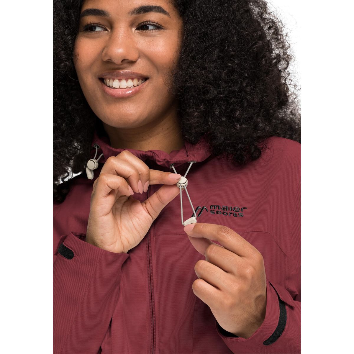 Maier Sports Outdoorjacke Echaz Coat Women Lange Hiking-Jacke für Touren und Freizeitausflüge. Vollständig aus