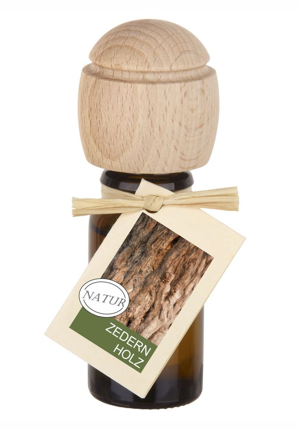 Traumduft-Manufaktur Duftöl Zedernholz (1-St), Piccolino Duftöl Raumduft mit Buchenholzkopf Naturöl 10 ml