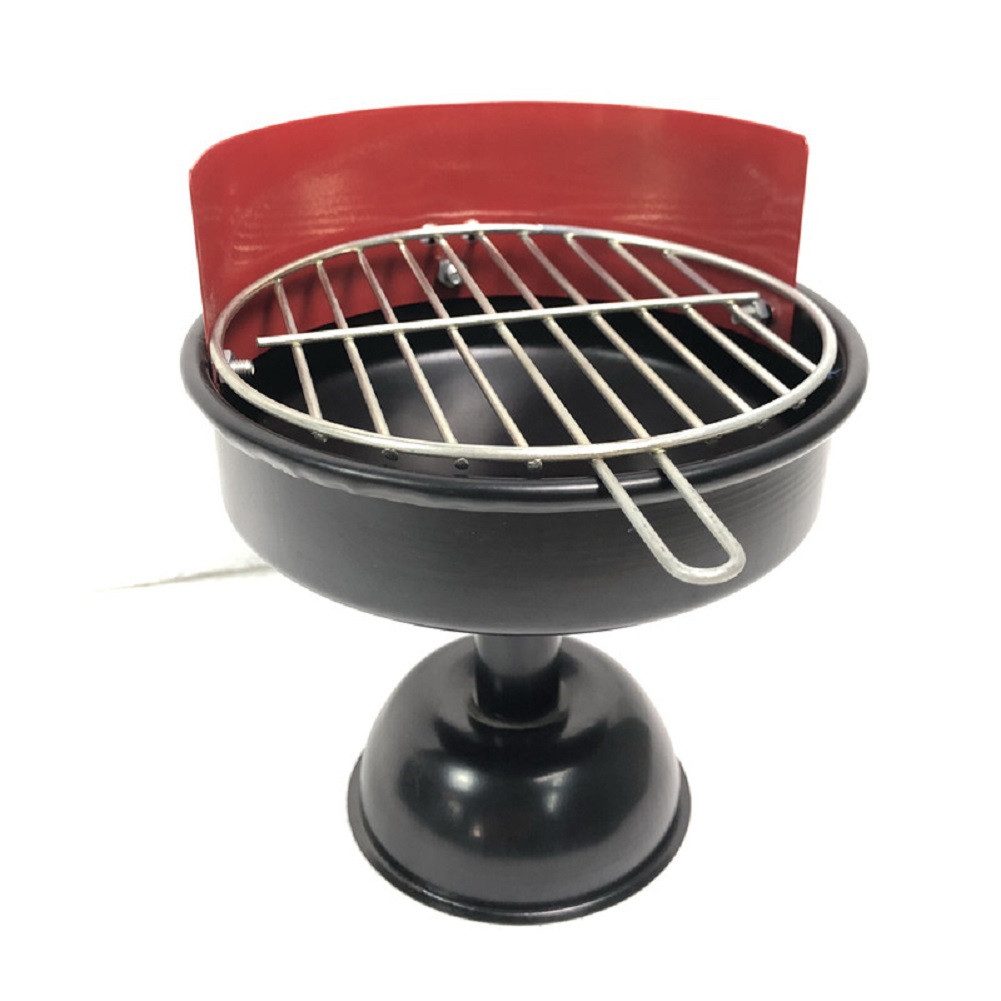 Winkee Aschenbecher Mini BBQ Grill, Metall, ca. Ø 13 x 16 cm