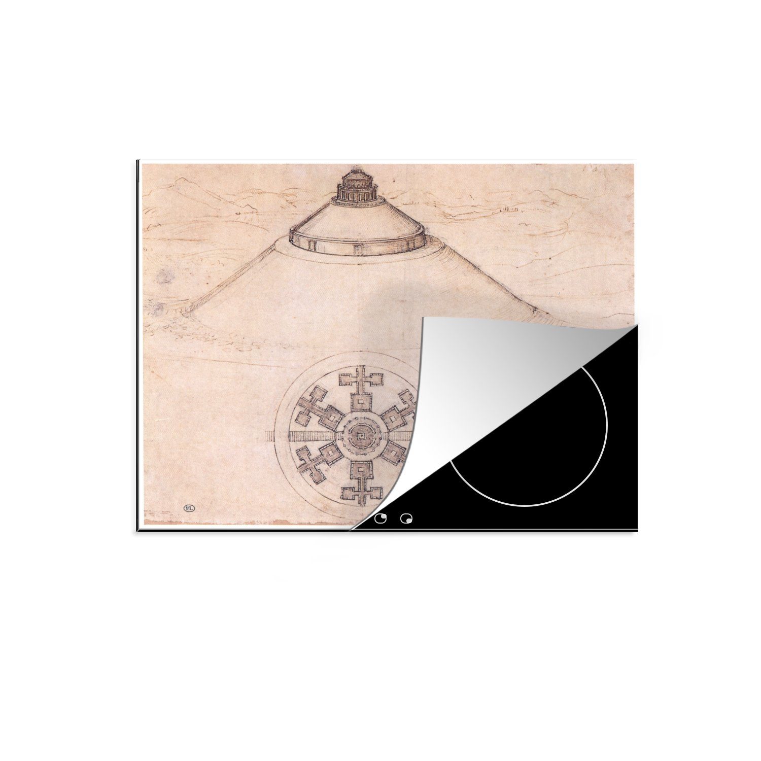 Zeitlich begrenzter Rabatt MuchoWow Herdblende-/Abdeckplatte Etruskische Grabhügel Chianti Mobile -, nutzbar, 70x52 Vinyl, (1 Montecalvario in tlg), Arbeitsfläche Castellina bei in Ceranfeldabdeckung cm
