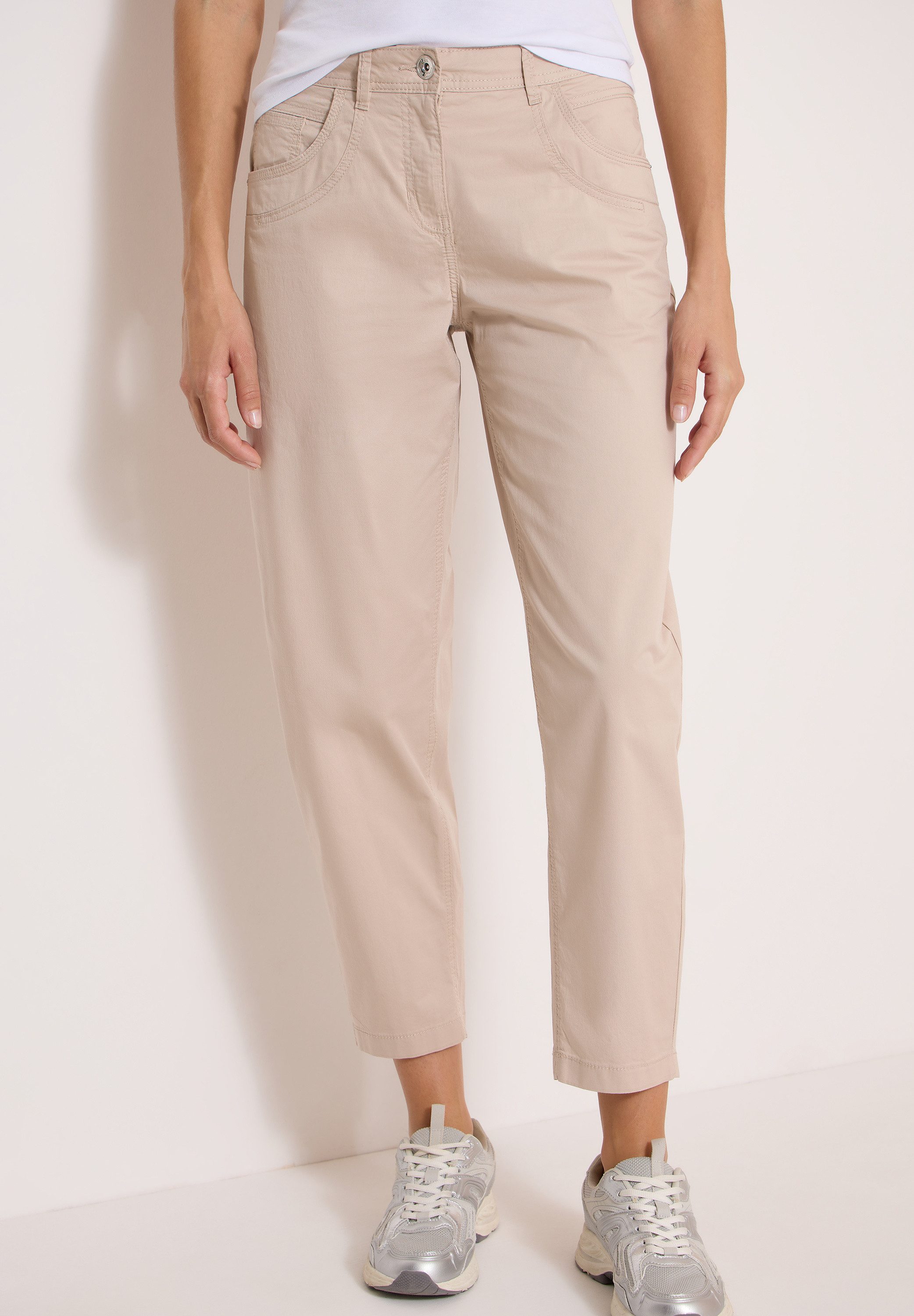 CECIL Stoffhose Style Scarlett Barrel Leg Hose in Papertouch Qualität und mit Stretch