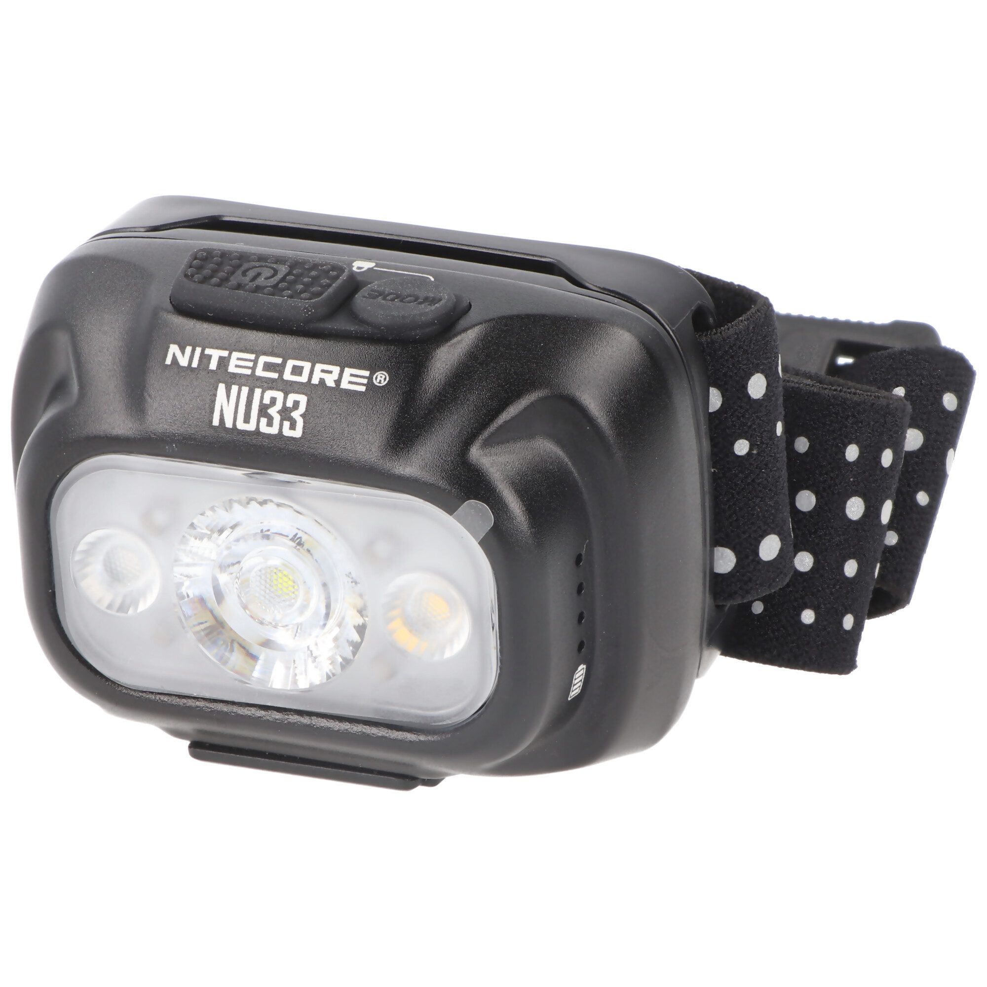 LED Taschenlampe Nitecore NU33 Stirnlampe, wiederaufladbare USB-C Kopflampe mit 3 Lich