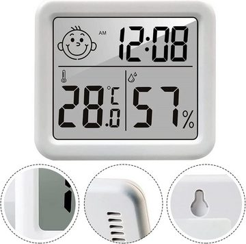 Olotos Raumthermometer Digital LCD Thermometer Thermo-Hygrometer Feuchtigkeit Wetterstation, Temperatur Messgerät für Innenraum Wohnzimmer Babyraum Büro
