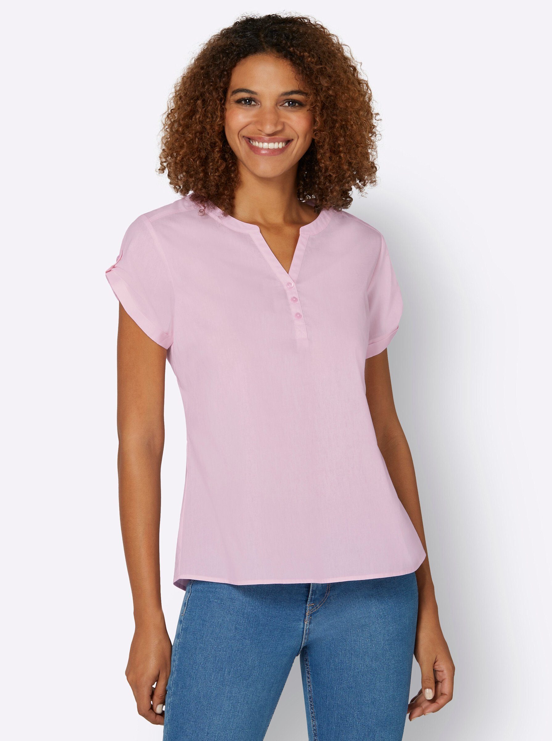 Klassische Bluse Kurzarmbluse