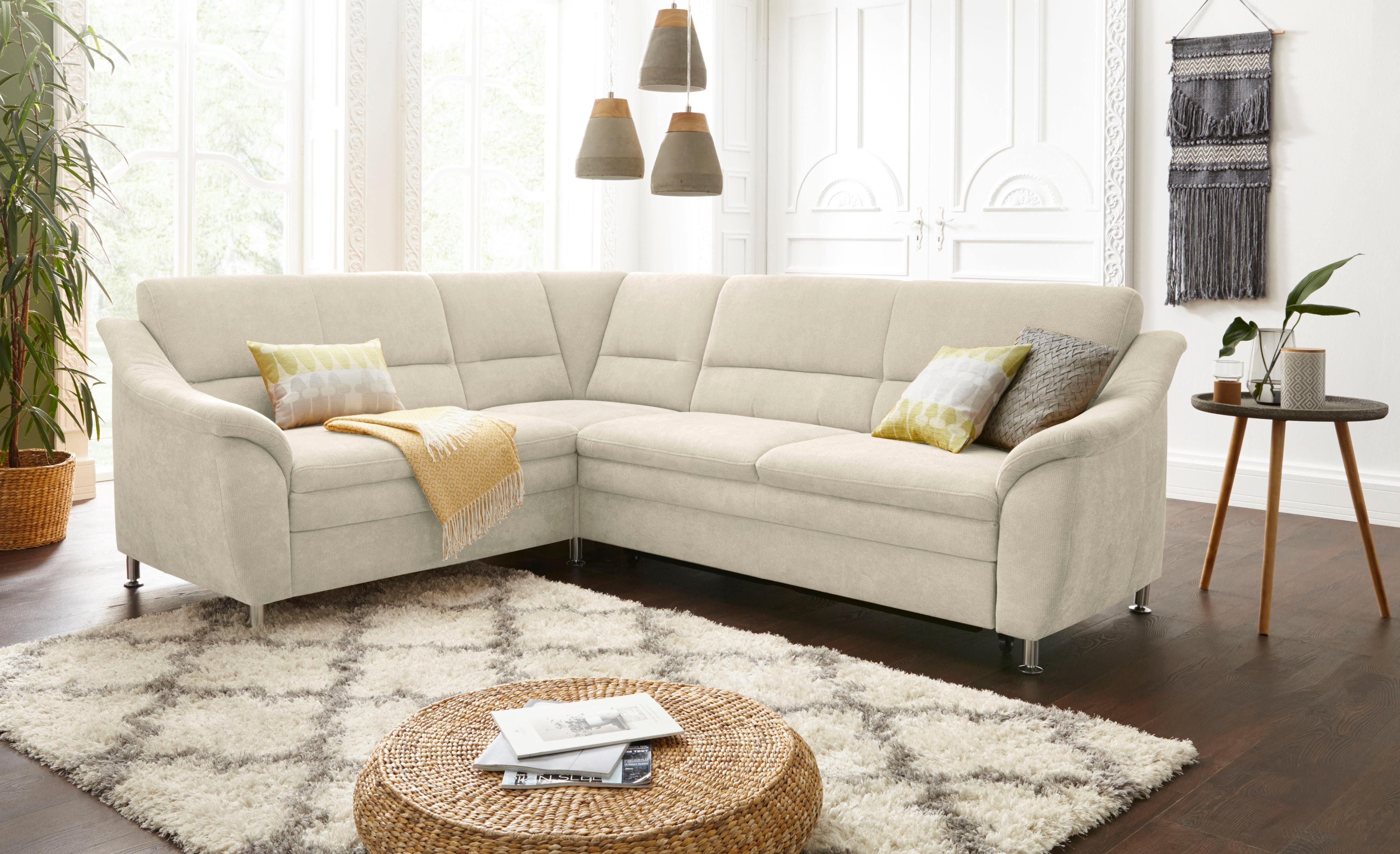 sit&more Ecksofa Cardoso L-Form, mit Federkern, wahlweise mit Schlaffunktion und Schubkasten