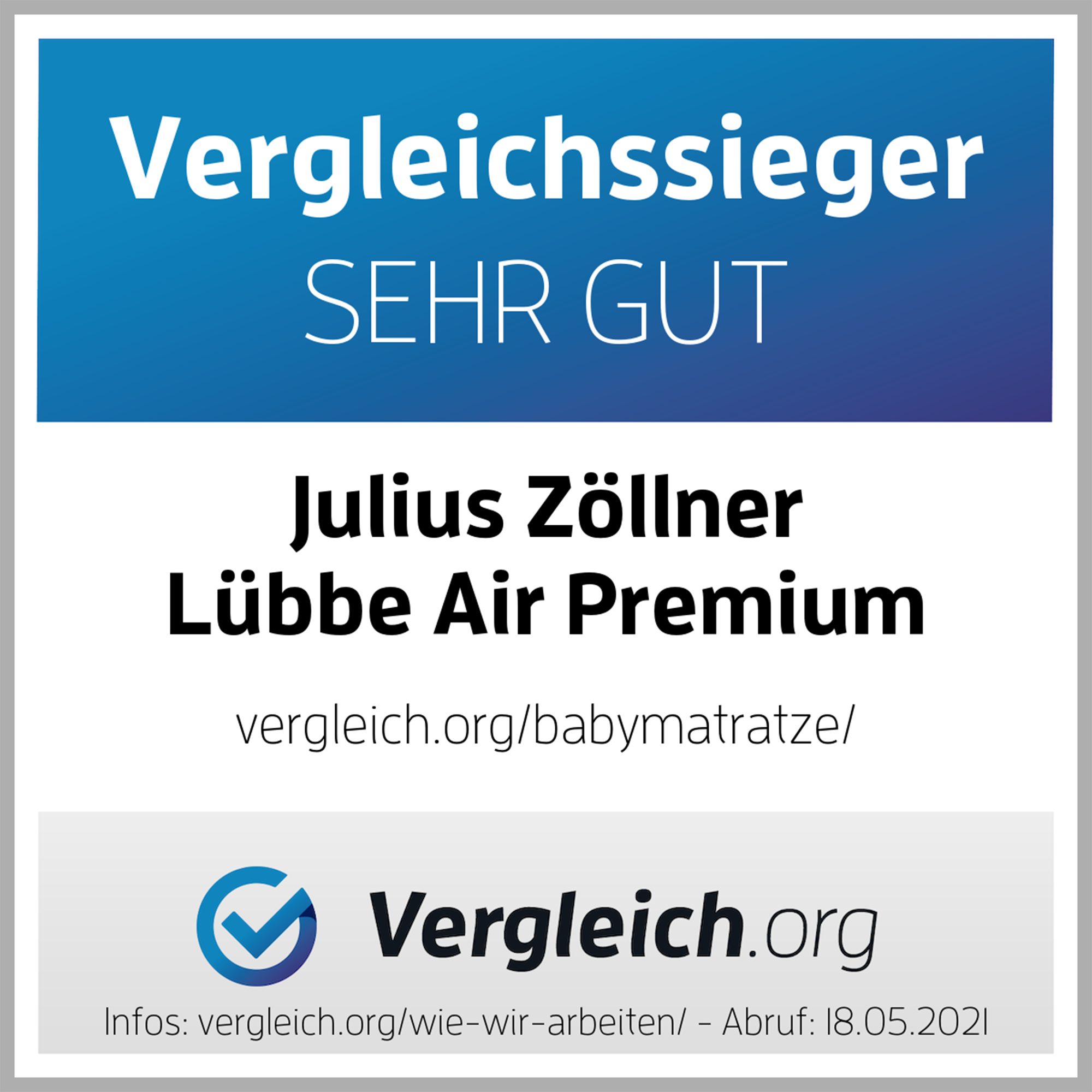 Lübbe Air Zöllner, Hergestellt Babymatratze 10 in hoch, Premium, cm Julius Deutschland! Dr.