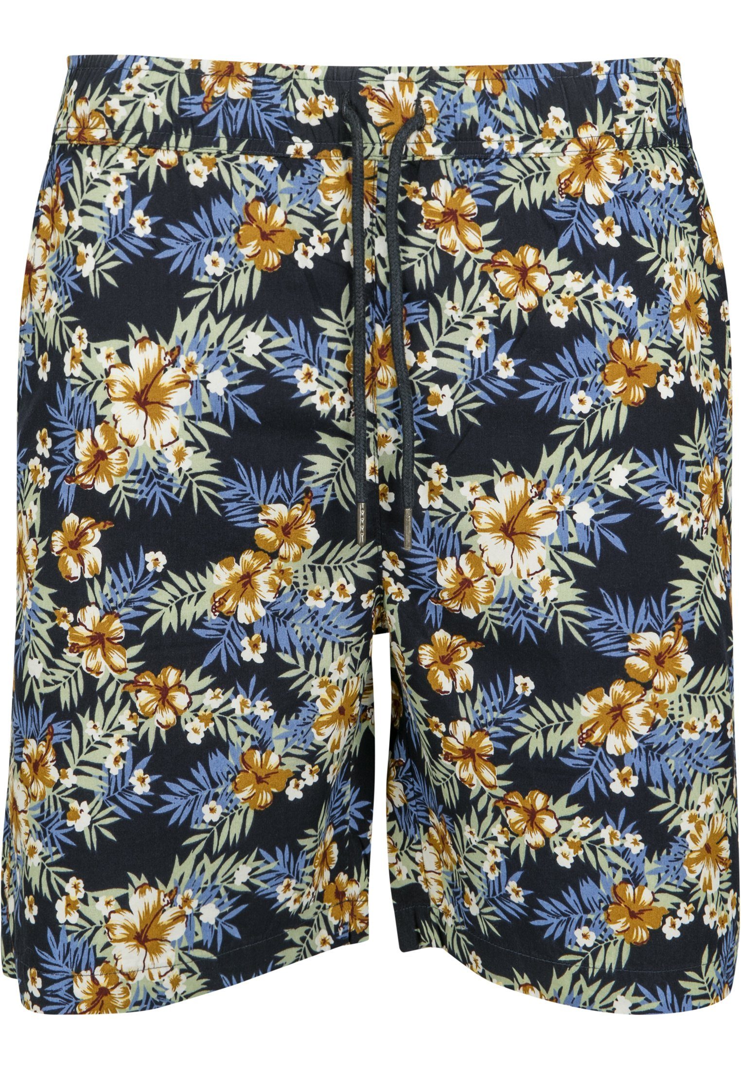 URBAN CLASSICS Stoffhose Herren Resort Pattern hibiscus Shorts (1-tlg)
