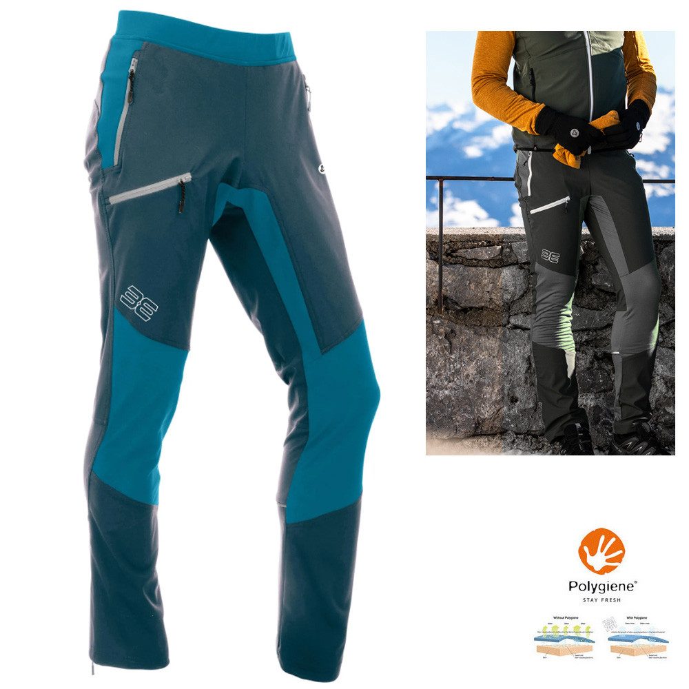 Maul Trainingstights Maul - Wendelstein Hybrid - Herren Softshell Sporthose, petrol