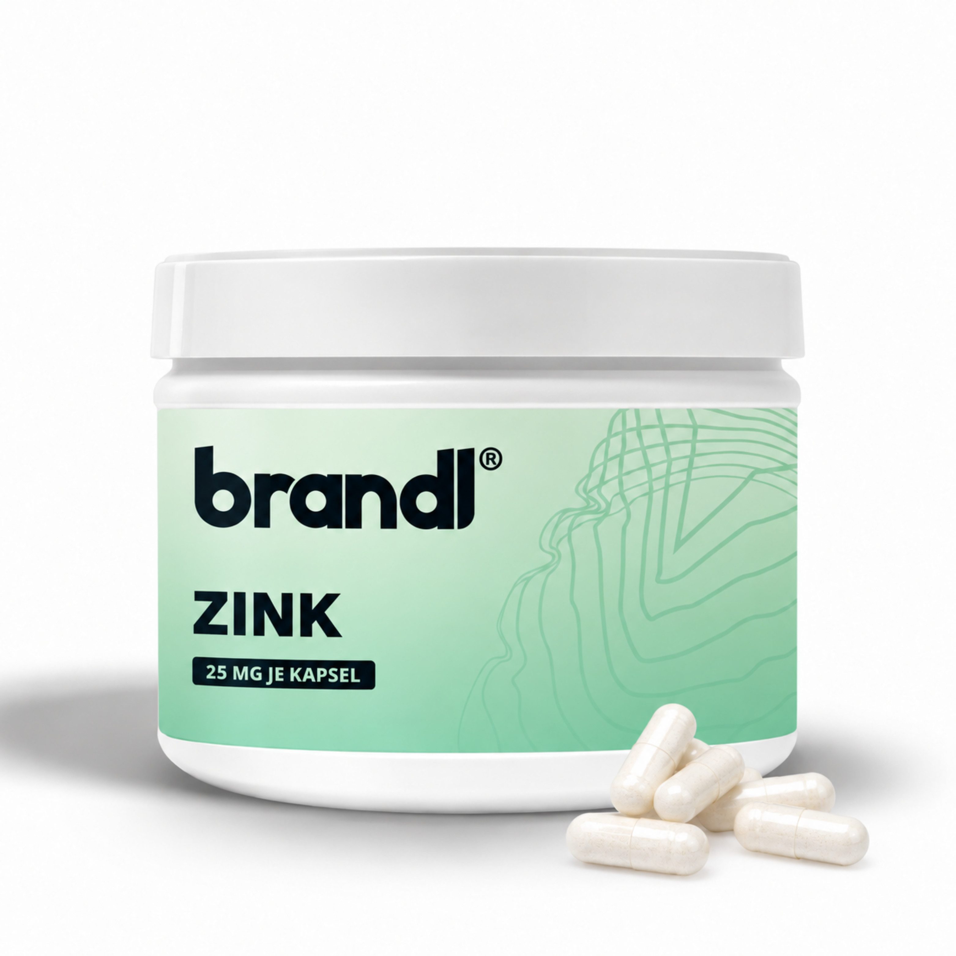 Brandl Nutrition Zink Kapseln hochdosiert 25mg - Tabletten mit hoher Bioverfügbarkeit Kapseln, Premium Bisglycinat - abgefüllt in Deutschland, laborgeprüft
