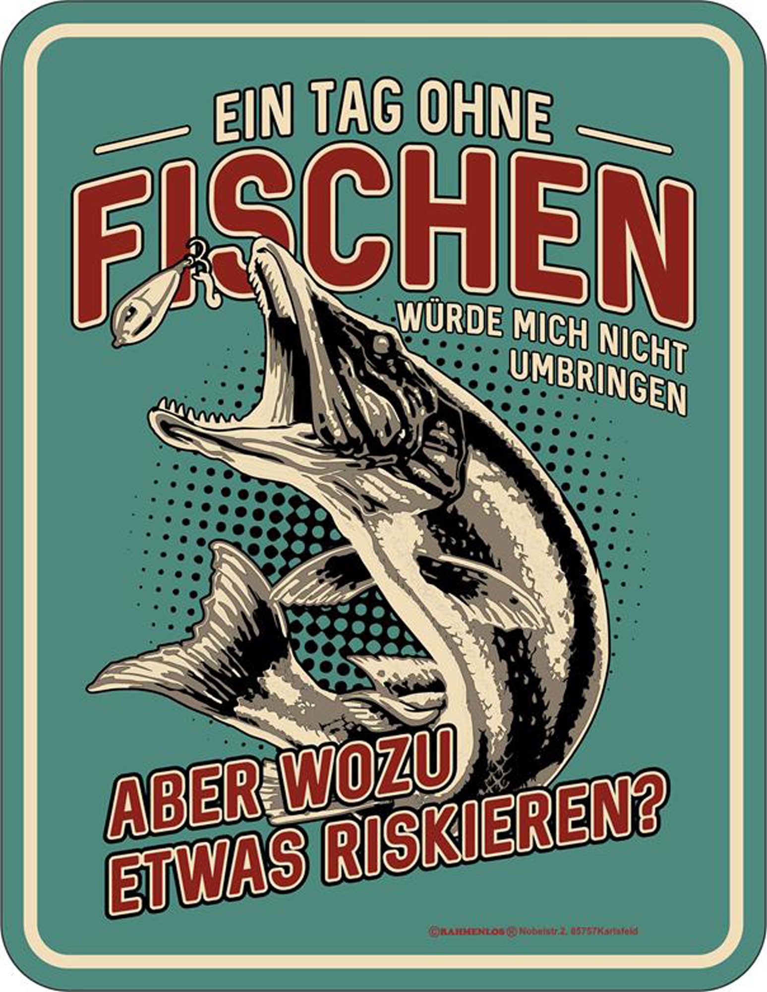 Metallschild Angeln - Fun-Schilder - Tag ohne Fischen