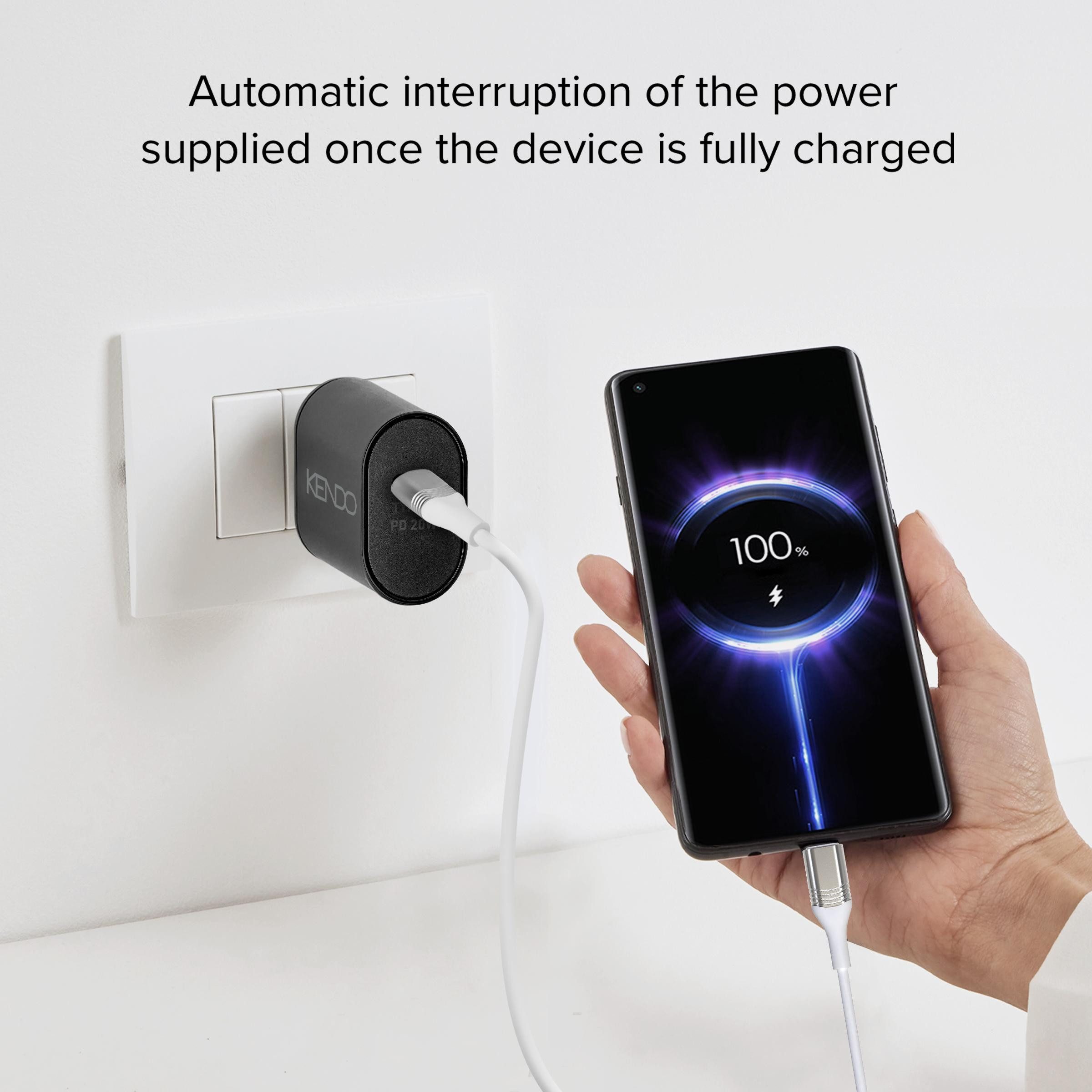 Kendo Ladegerät (USB-C) Smartphone-Ladegerät