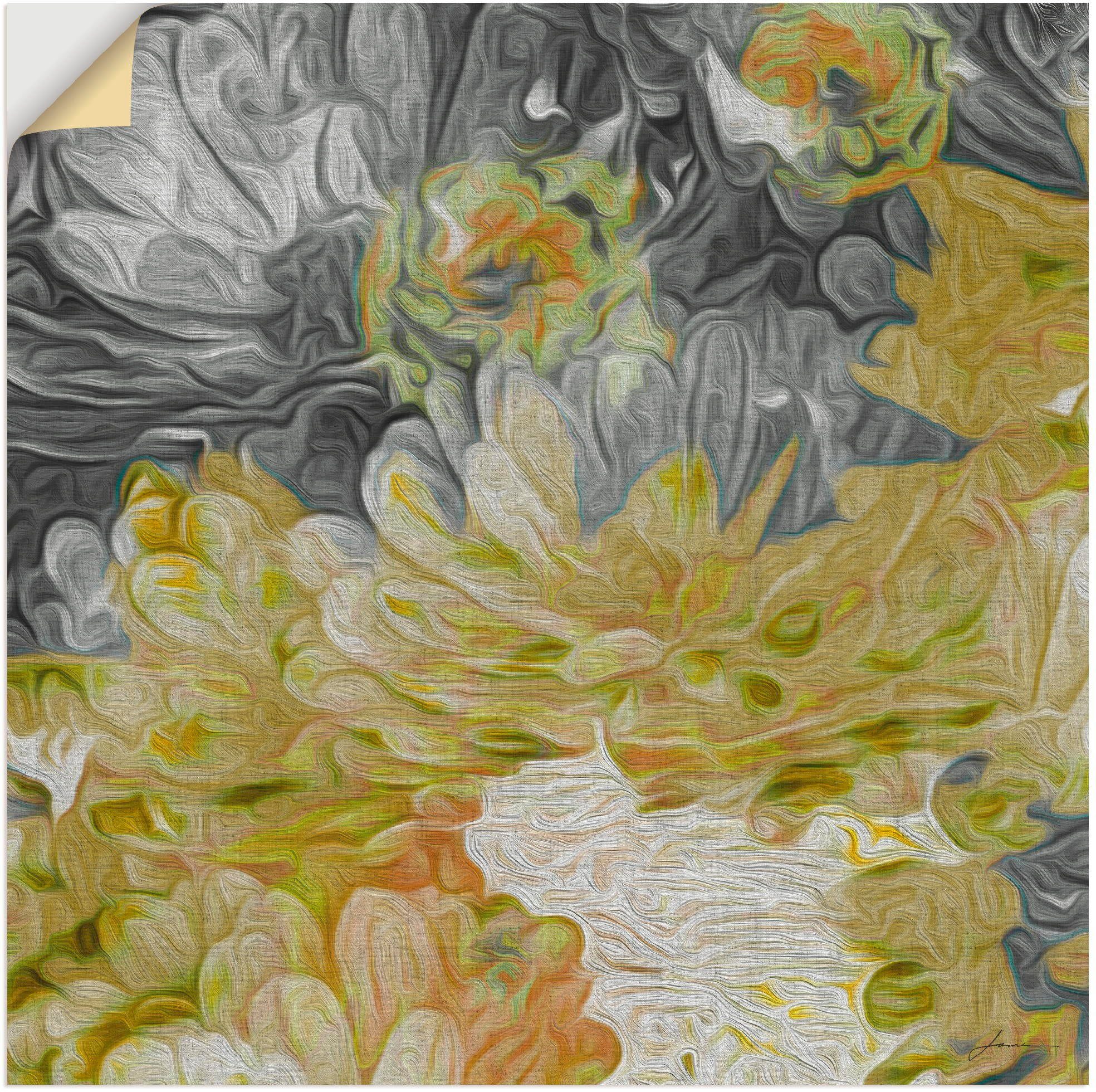 in Leinwandbild, (1 Chrysanthemen als St), der III, Poster Wandaufkleber versch. Wandbild oder Größen Blumen Alubild, Sonne Artland in