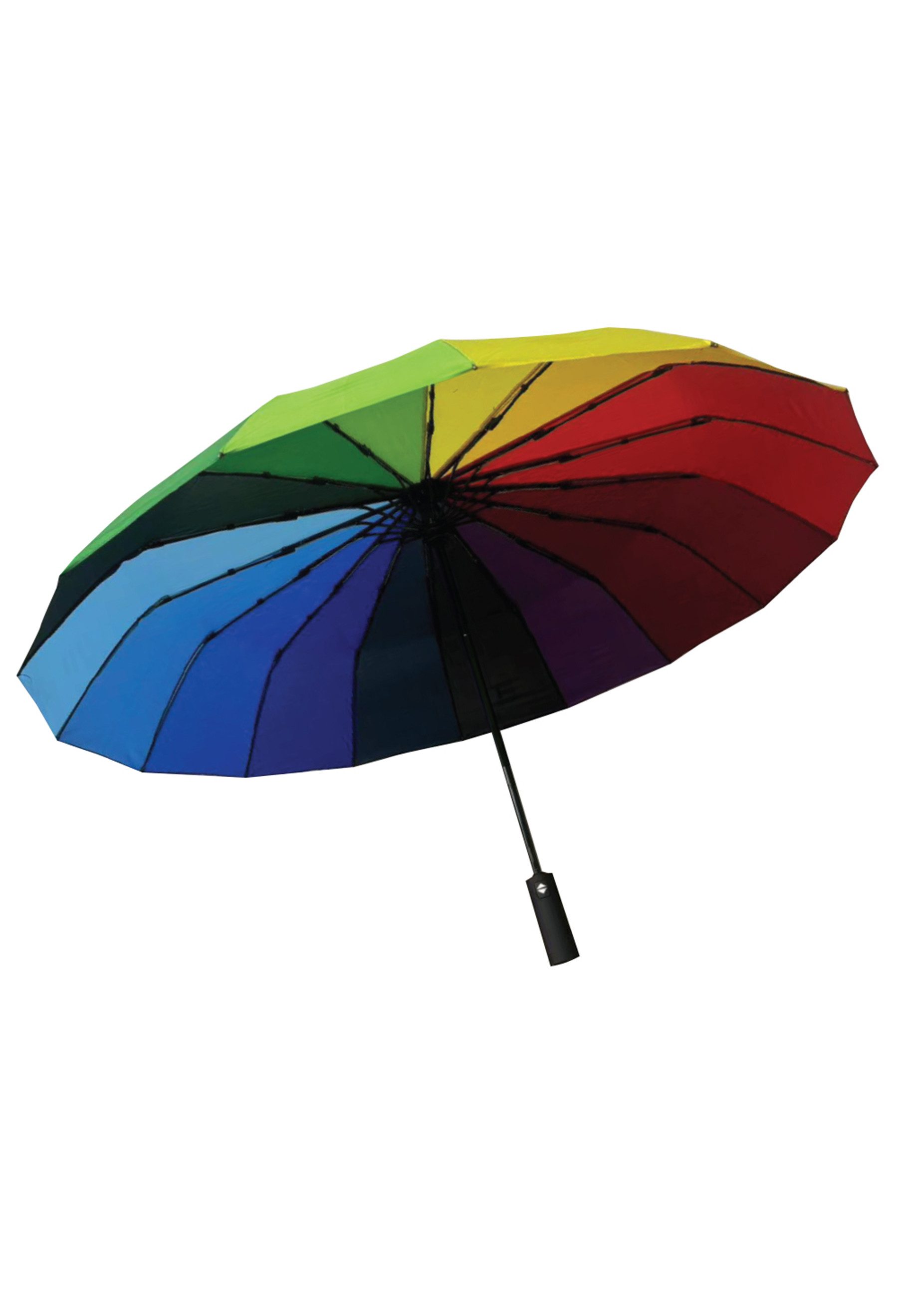 Yuhu Taschenregenschirm Regenbogen Taschenregenschirm mit Automatik & 16-facher Verstrebung