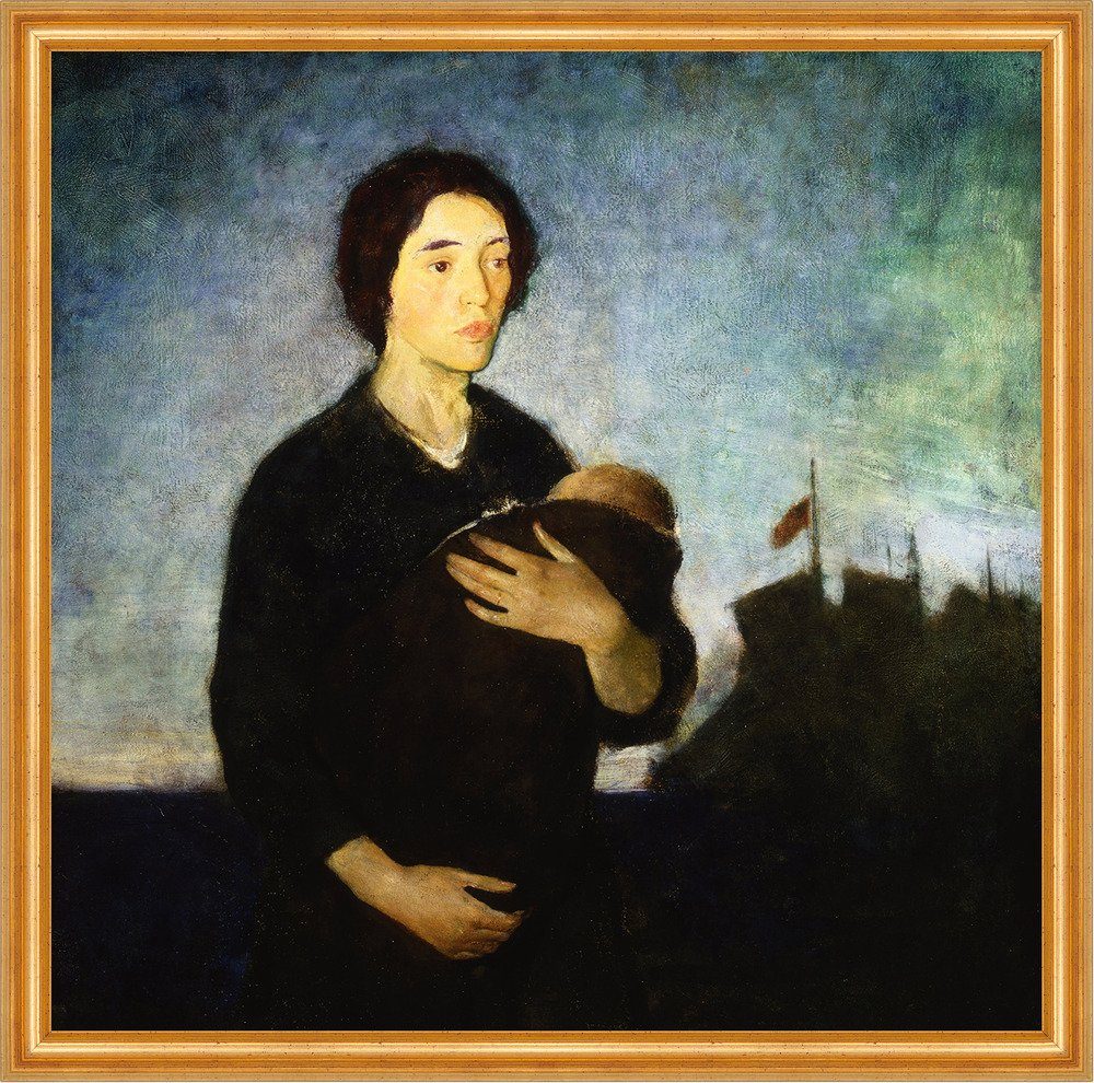 Kunstdruck The Widow Charles Webster Hawthorne Witwe Mutter Baby Kind B A2 01127