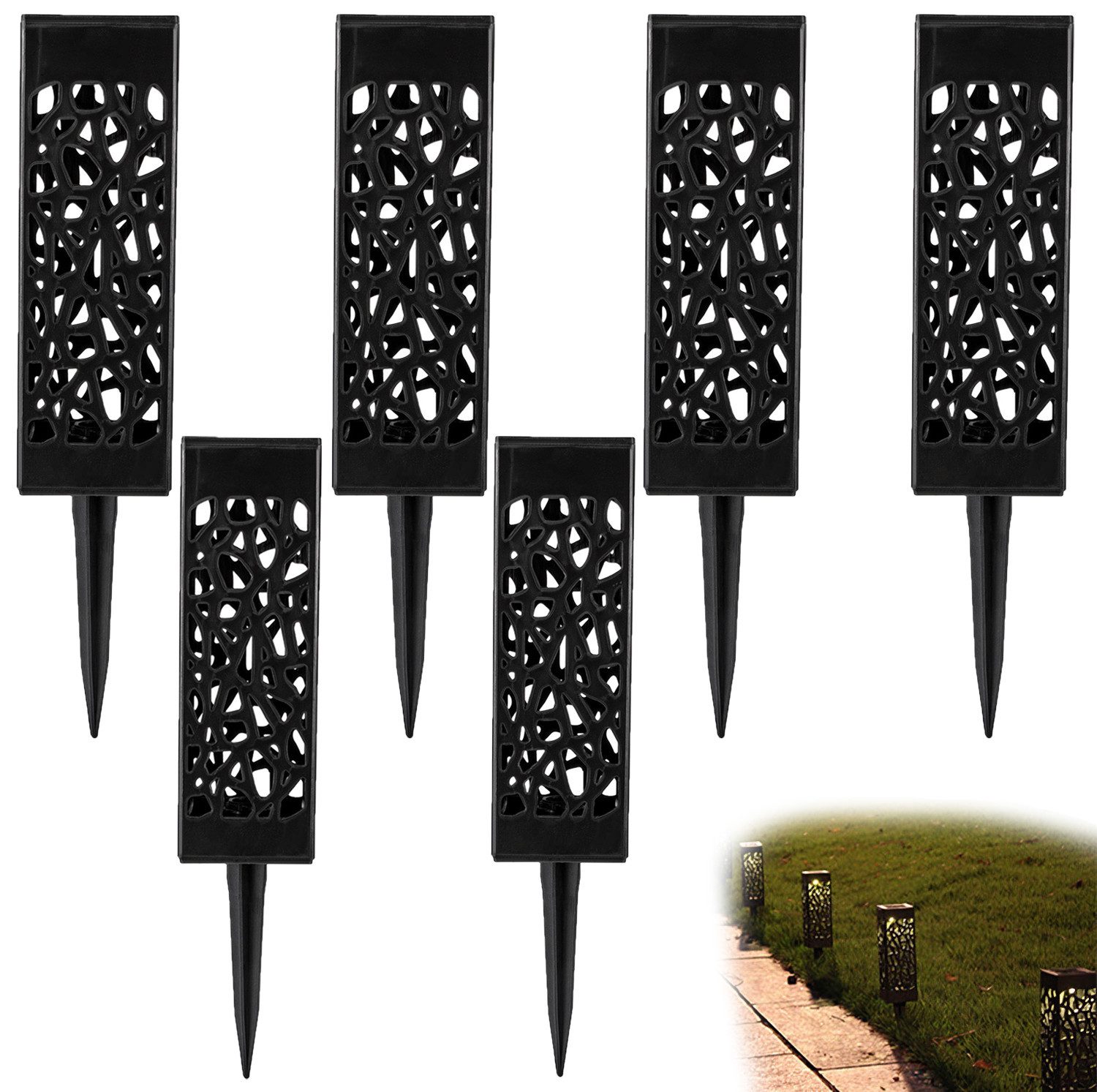 BlingBin LED Solarleuchte 6 Stück Solarlampe günstig online kaufen