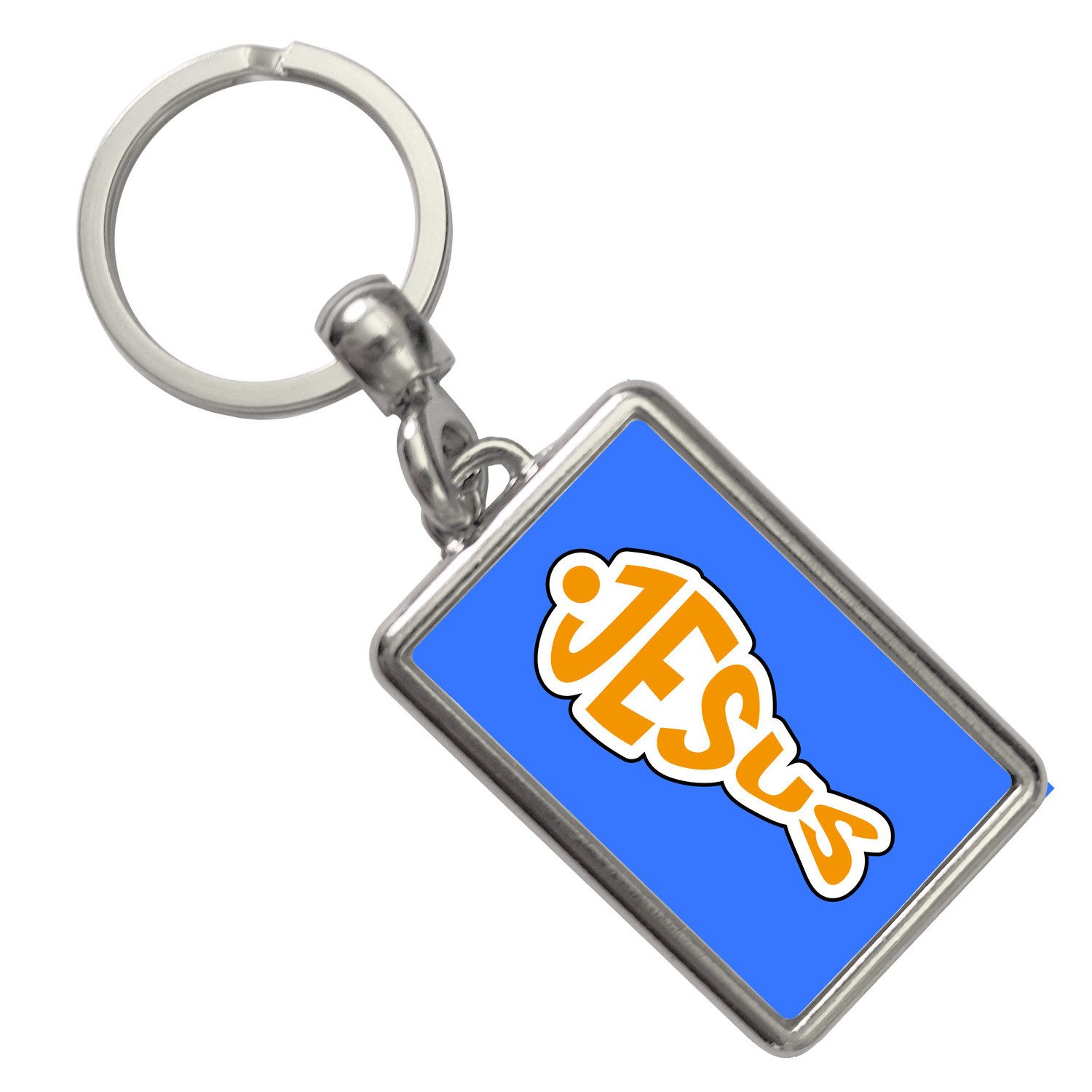 speecheese Брелки Jesus-Fisch Брелки in blau zur Konfirmation