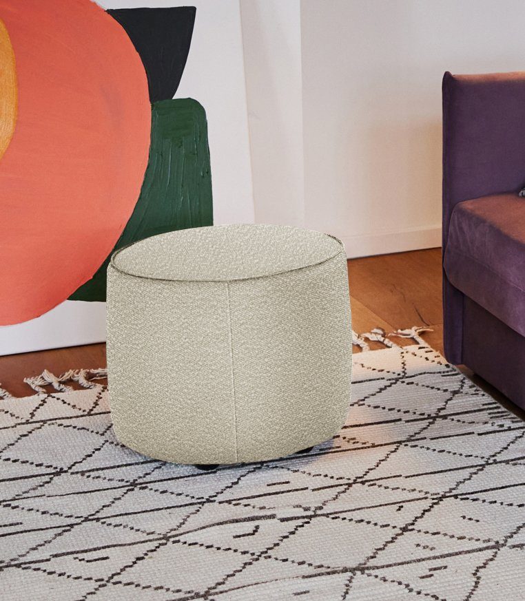 TOM TAILOR HOME Pouf DROP CHIC, mit Kedernaht, ø 50 cm