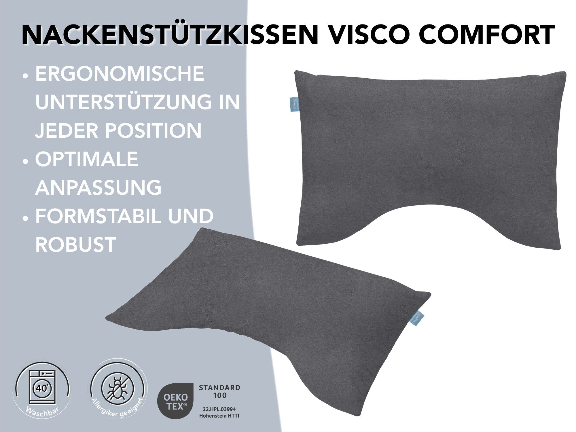 XDREAM Nackenstützkissen Visco Comfort, ergonomisches Nackenkissen mit Memo günstig online kaufen
