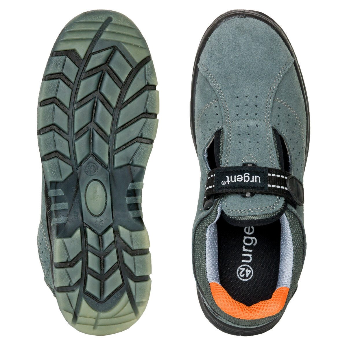 Urgent Arbeitssandale Sicherheitssandale Sandale Schutzschuhe mit Stahlkappe Arbeitsschuh