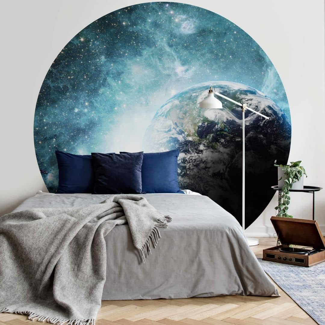 K&L Wall Art Fototapete Fototapete Planet Erde Sterne Galaxie Vliestapete R günstig online kaufen
