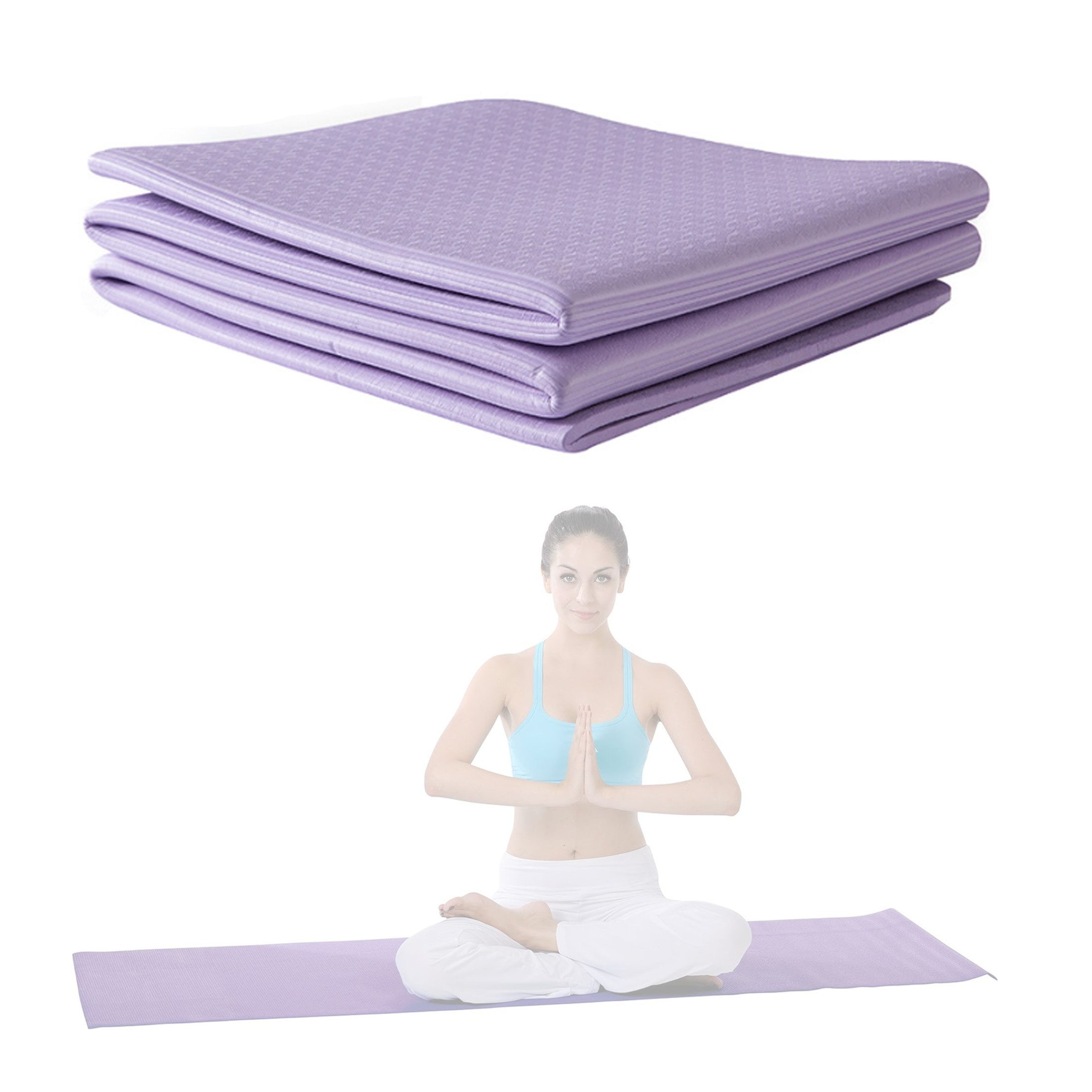 Yogamatte Faltbare Yogamatte Extra Dick – Stoßdämpfende Fitnessmatte,Rutschfest