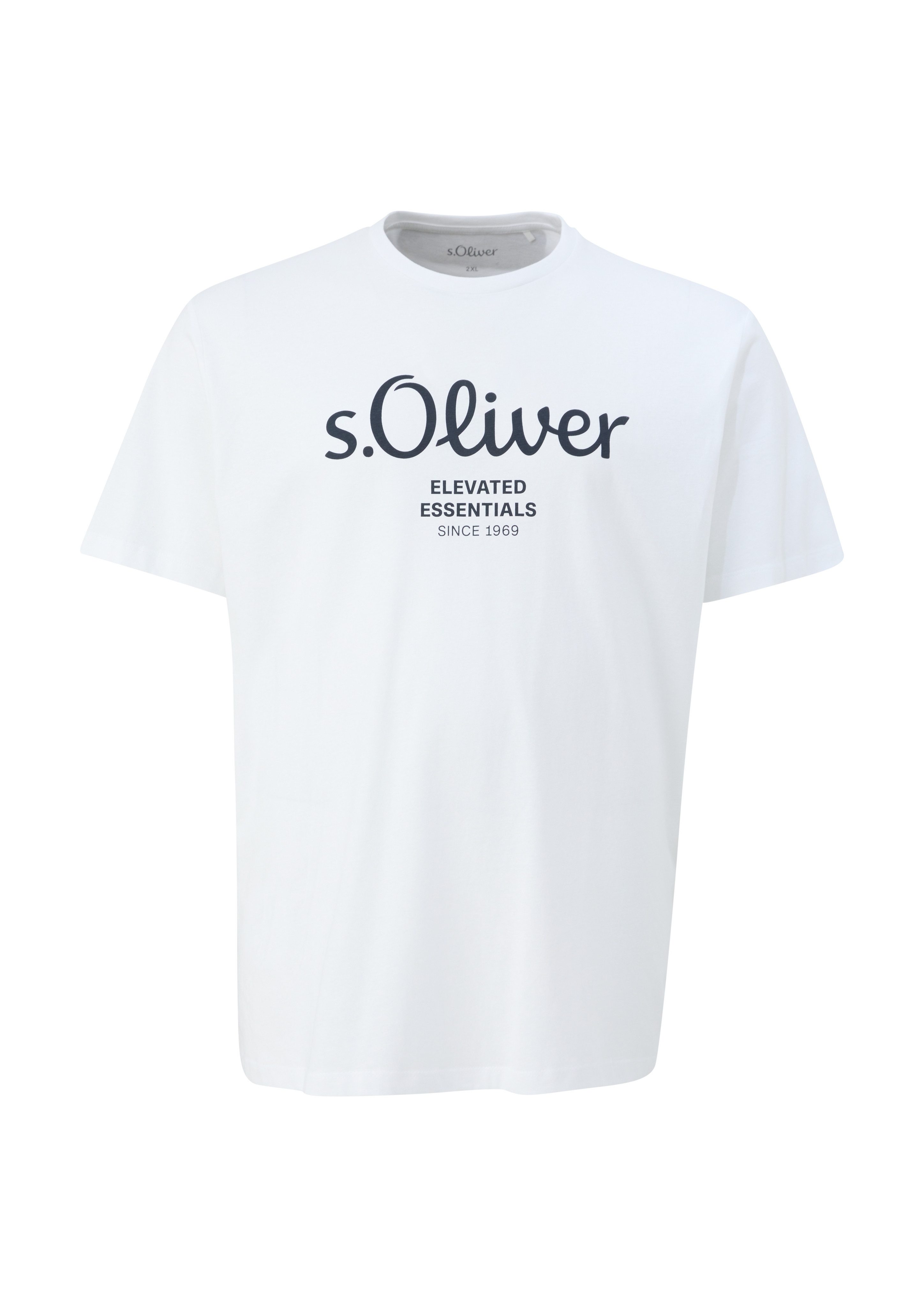 s.Oliver Men Big Sizes Kurzarmshirt mit Logo-Print/Große Größen günstig online kaufen