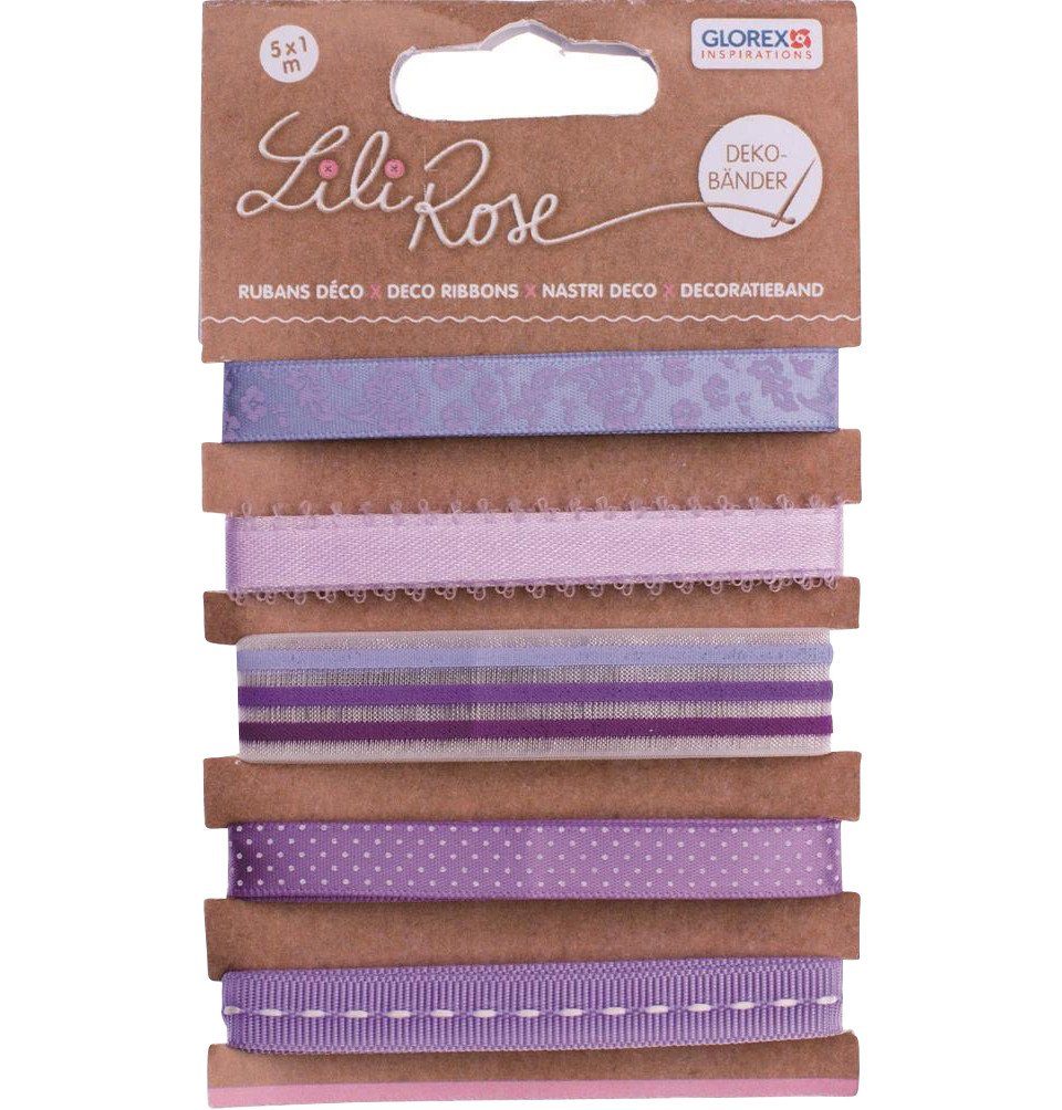 Glorex Dekoband Glorex Deko Bänder Lilatöne