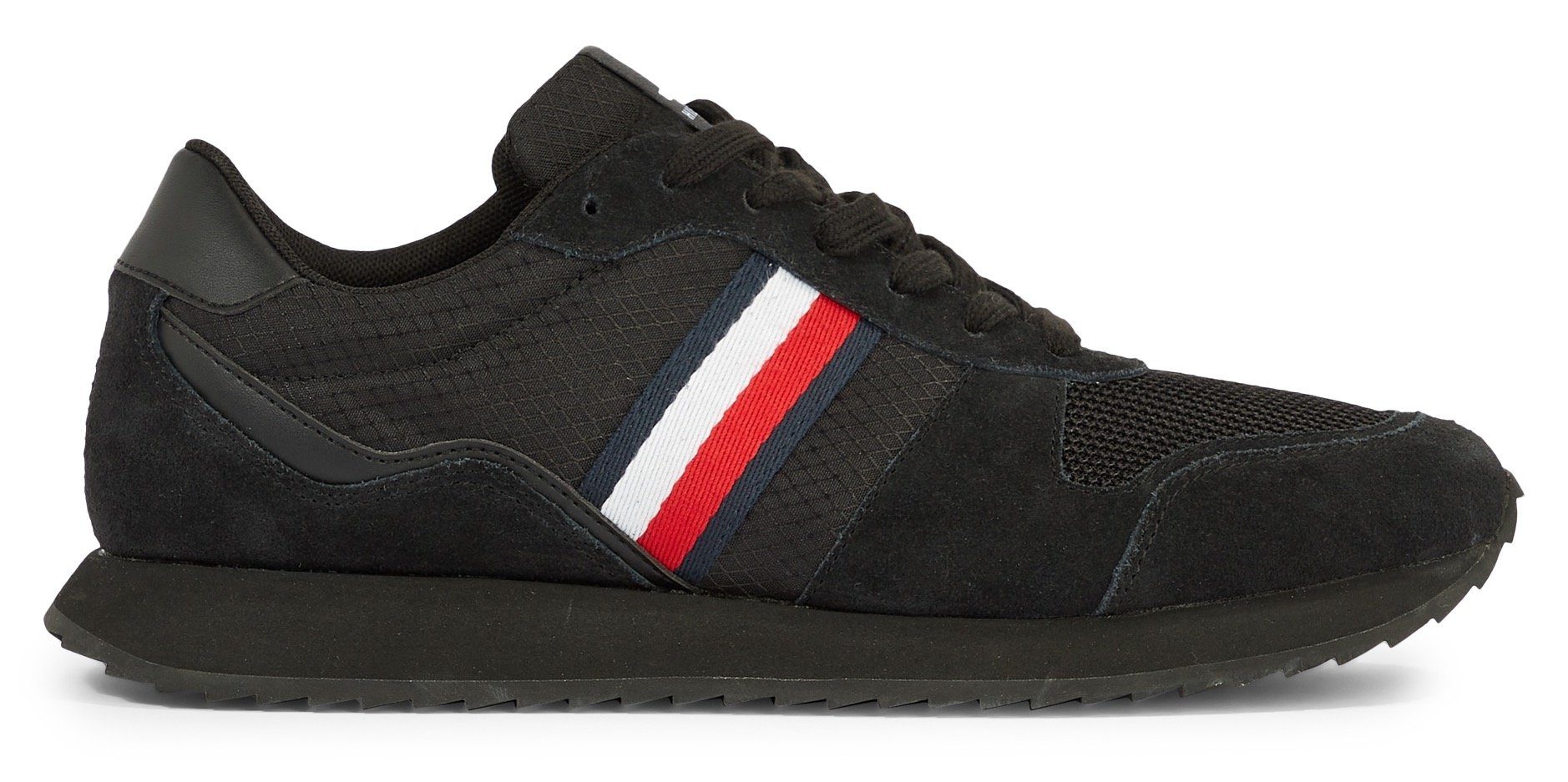 Tommy Hilfiger RUNNER EVO MIX Sneaker mit gepolstertem Schaftrand, Freizeitschuh, Halbschuh, Schnürschuh