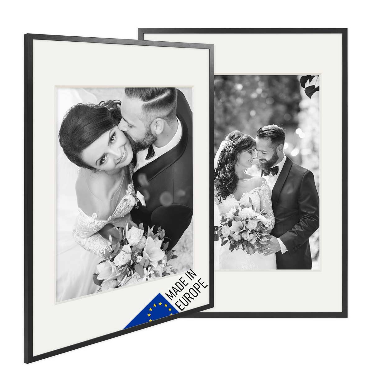 PHOTOLINI Bilderrahmen 2er Set Echtholz mit günstig online kaufen