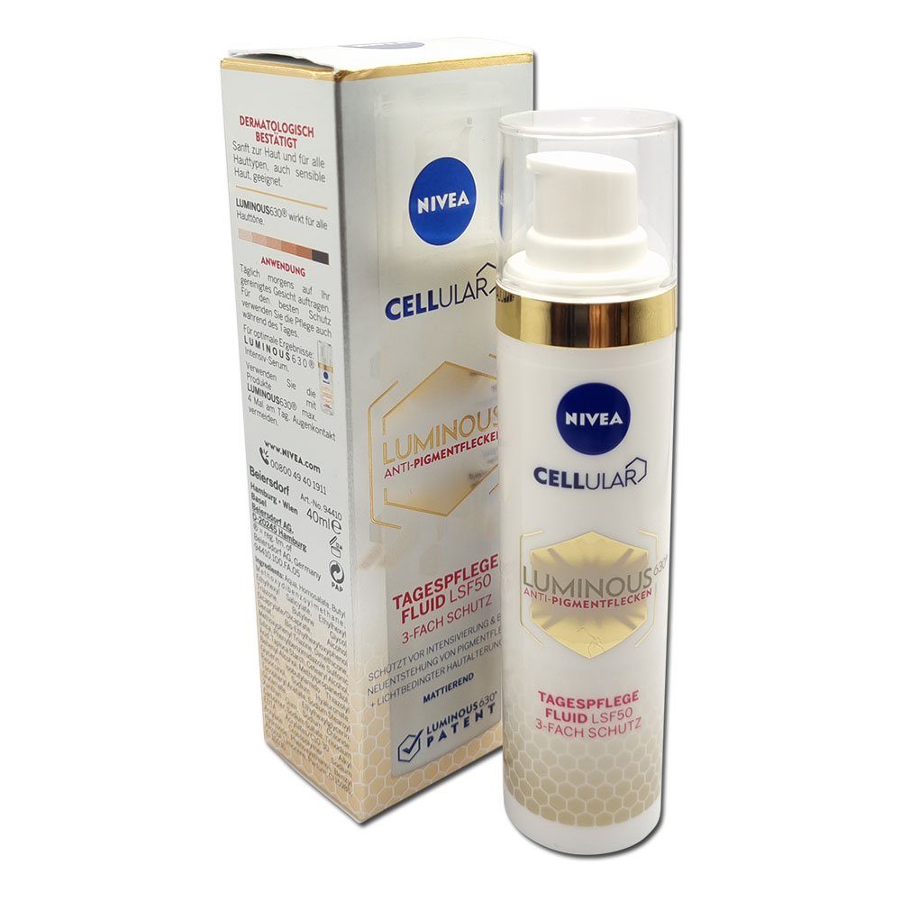 Nivea Anti-Aging-Creme Luminous 630 - Tagespflege Fluid LSF50, 1-tlg. | Anti-Aging-Cremes