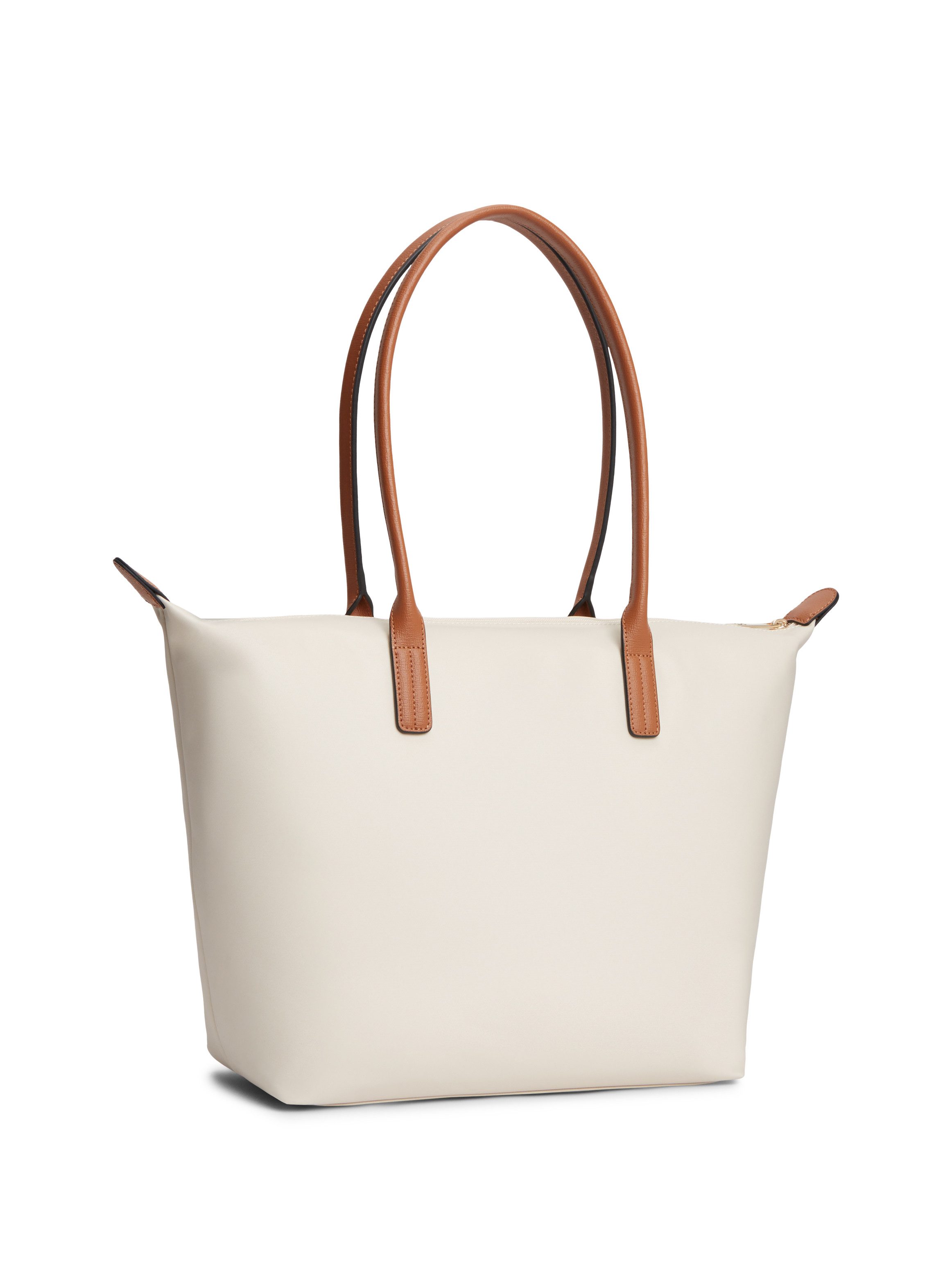 Tommy Hilfiger Tragetasche POPETTE TOTE, Damen Handtasche, Schultertasche mit kontrastfarbigen Henkeln