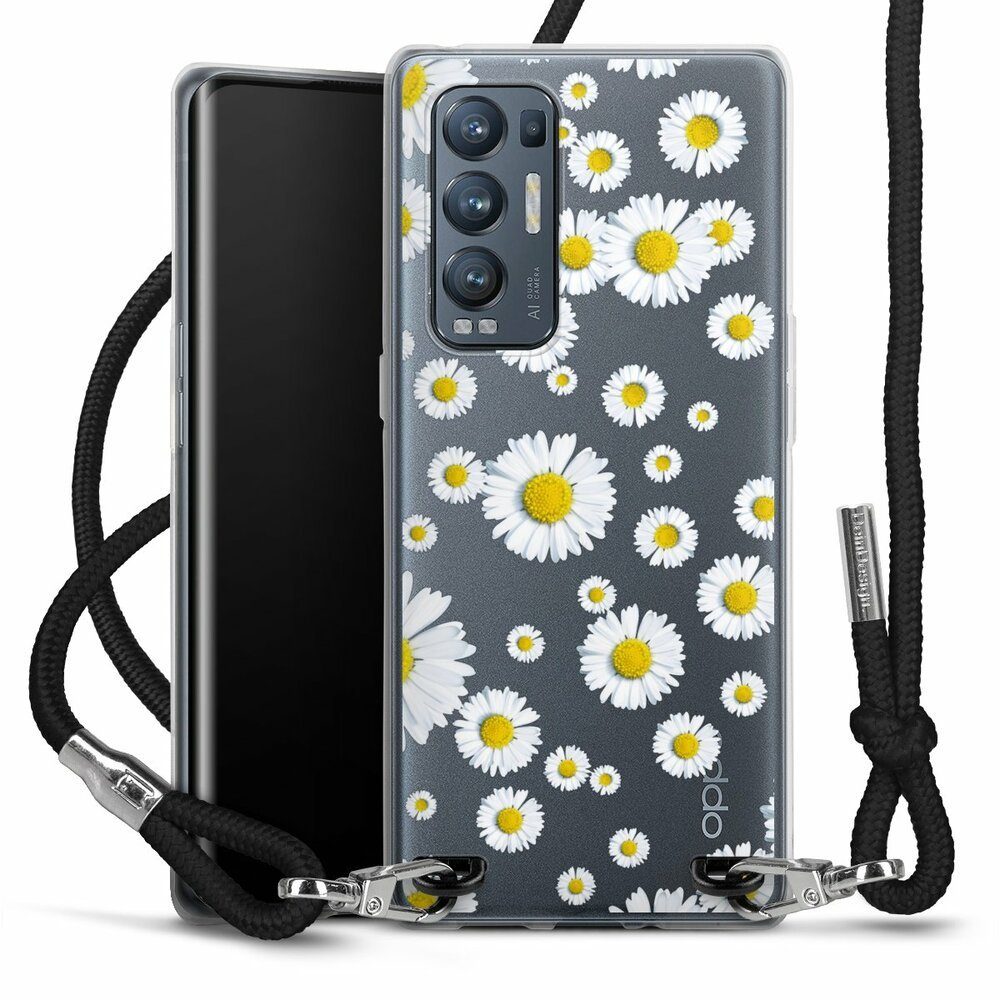 DeinDesign Handyhülle Gänseblume Blumen Motiv ohne Hintergrund, Oppo Find X3 Neo Handykette Hülle mit Band Case zum Umhängen