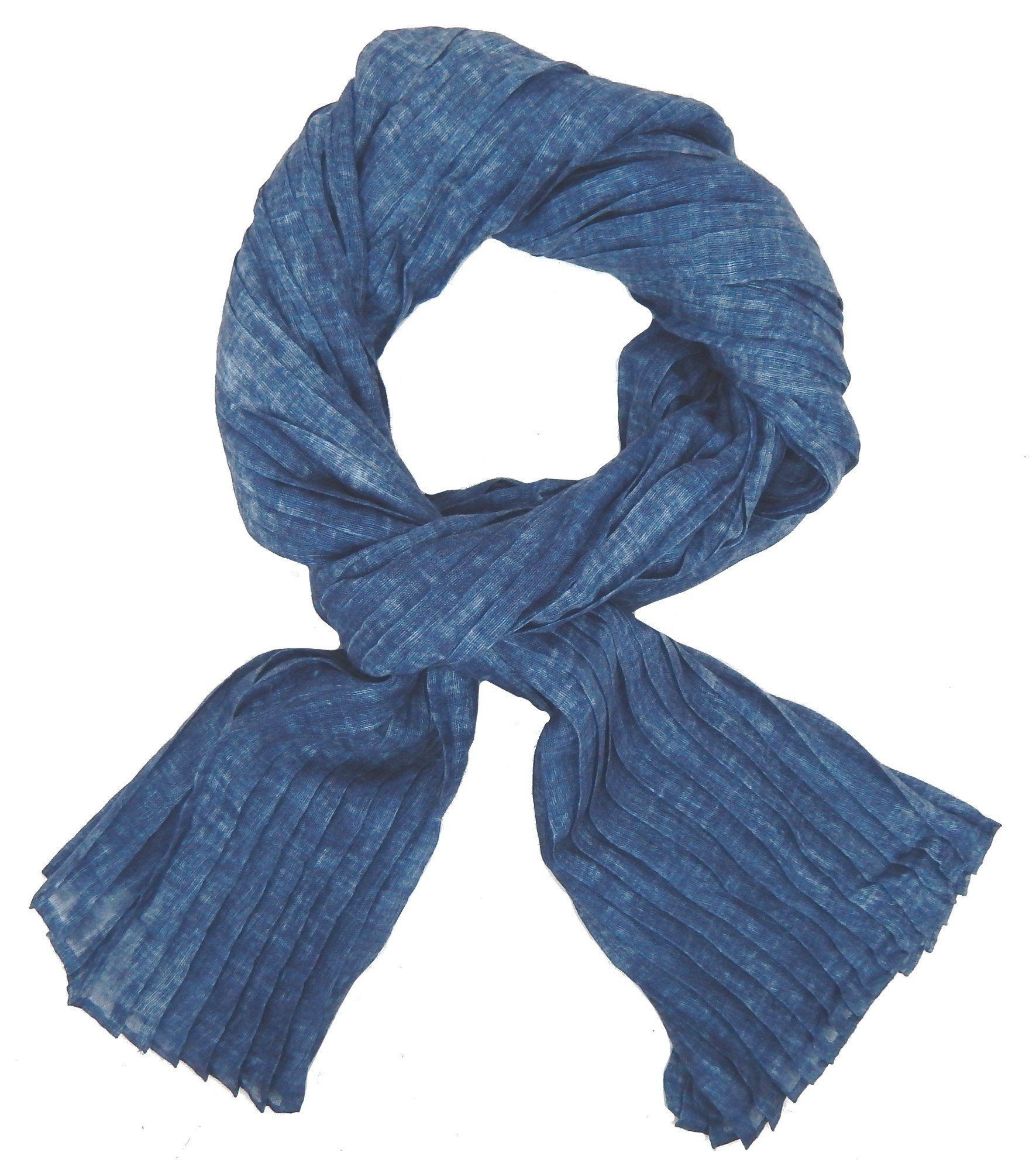 Ella Jonte Modeschal, leichter edler unifarbener Damenschal plissiert Baumw günstig online kaufen