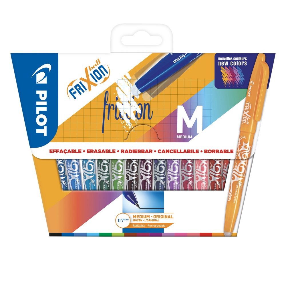 Pilot Pen Tintenroller Frixion Ball 0.7 - alle Farben - 15er-Set, nachfüllbar, radierbar