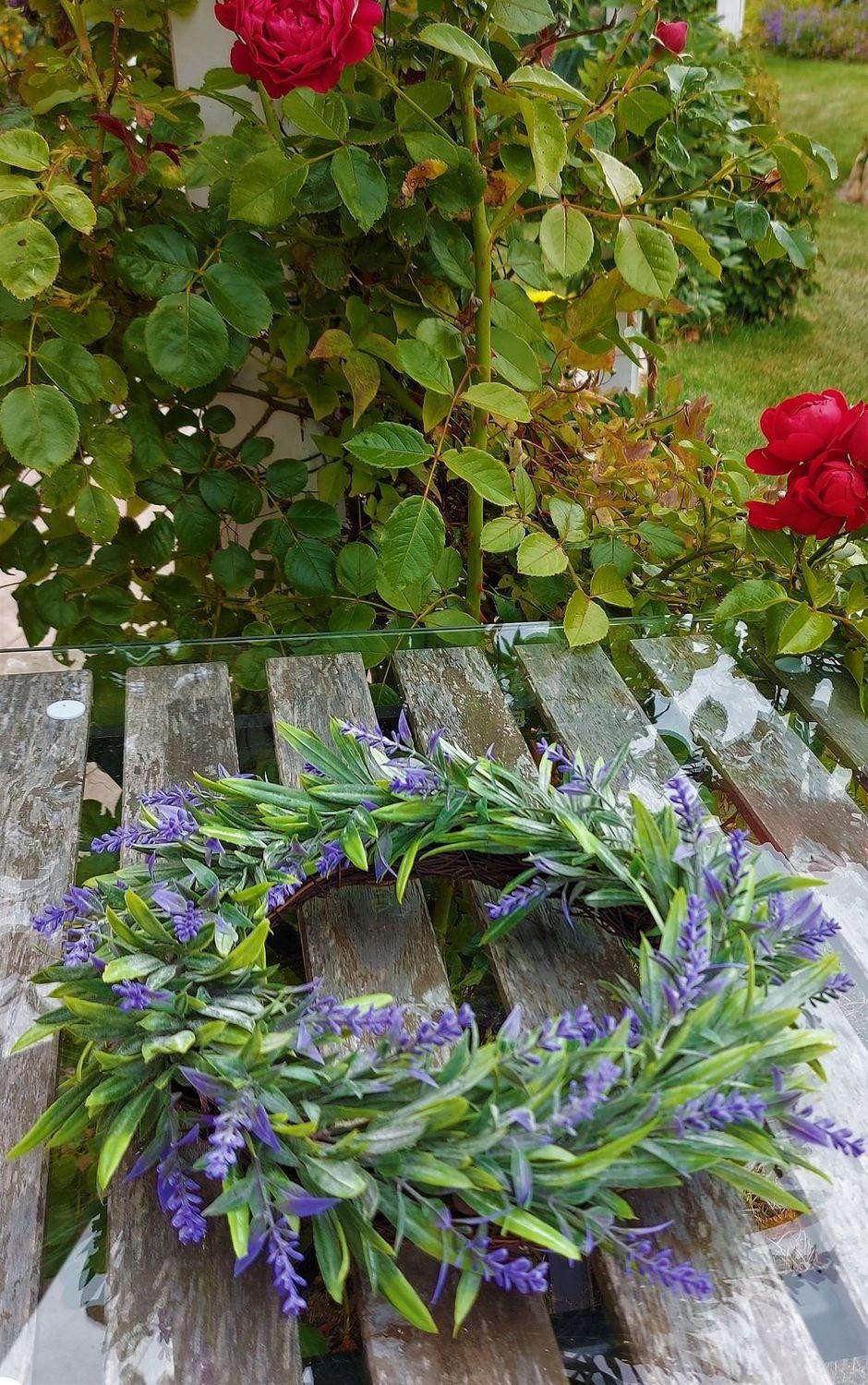 Kunstkranz Deko Lavendelkranz OSTERLIND, lila, Ø30cm Lavendel, artplants